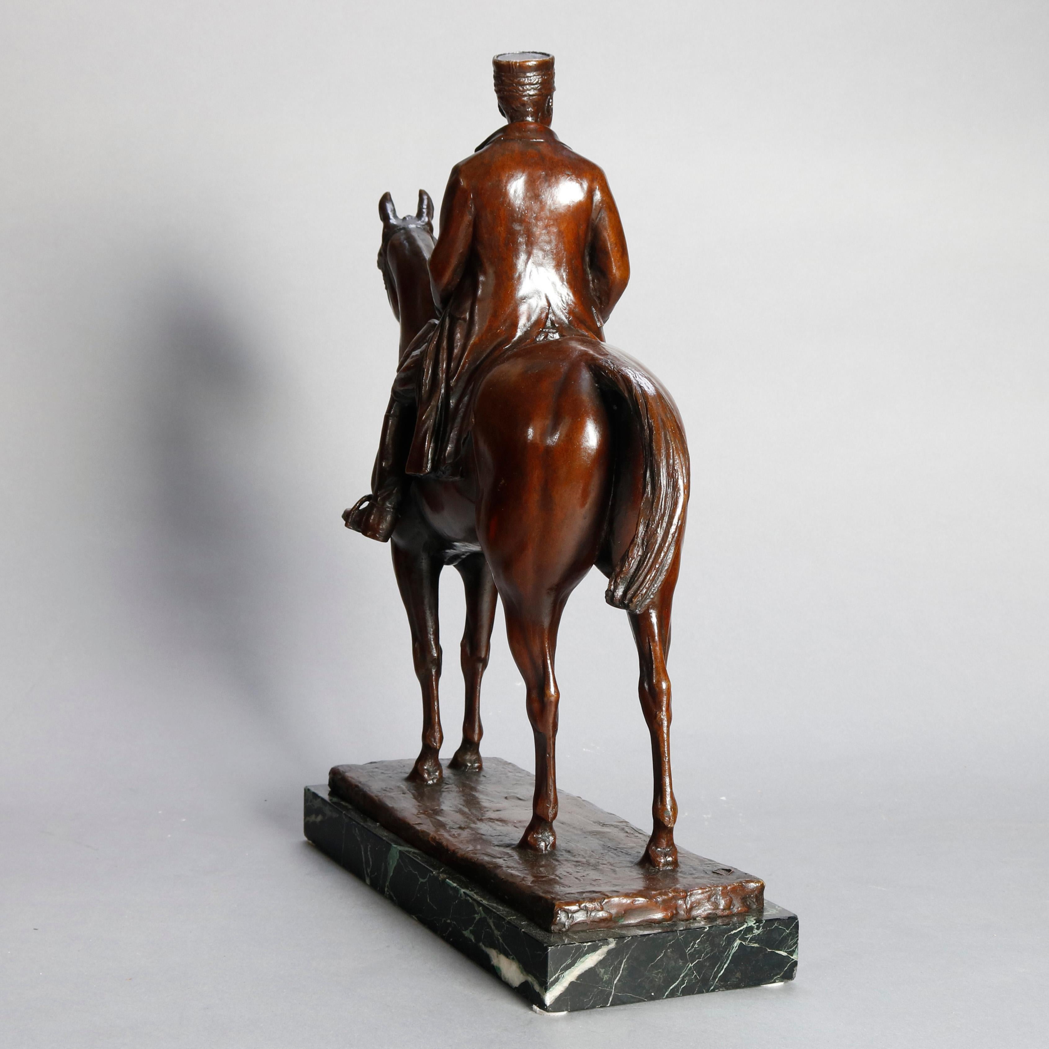Equestrian Portrait Bronze Military Sculpture Marshal Foch after Malissard 1