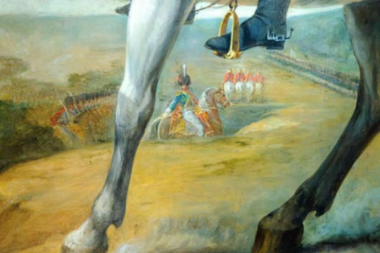 Equestrian Portrait of Napoleon Bonaparte in Battle Oil on Canvas Over 10' Tall For Sale 4