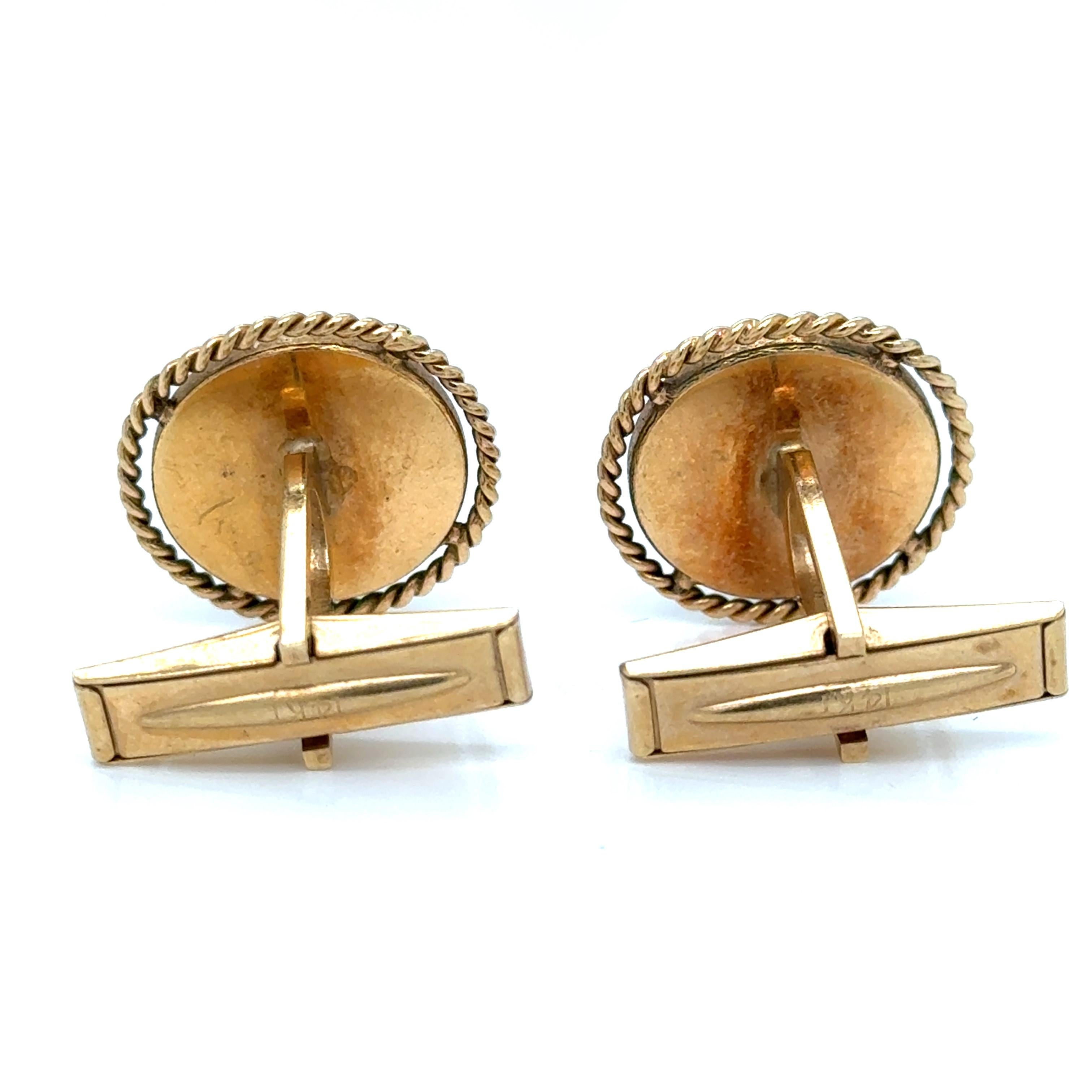 Equestrian Reverse Crystal Cufflinks - image 4