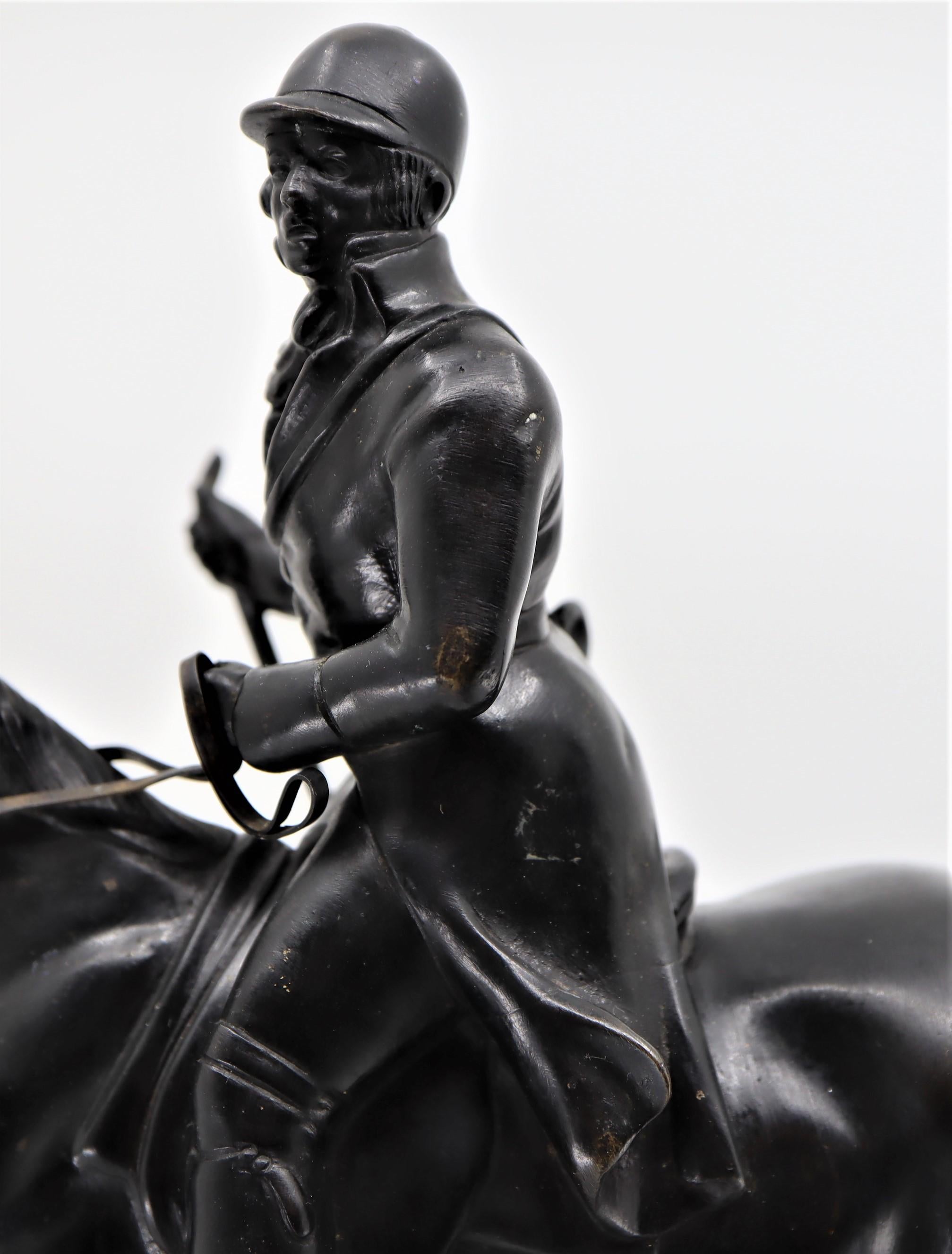 French Equestrian Statue of a Huntsman, Gaston D’Illiers, France