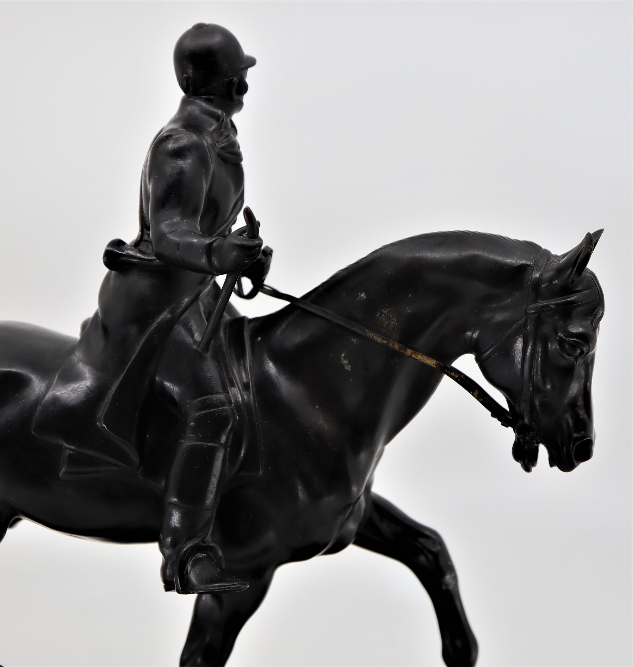 20th Century Equestrian Statue of a Huntsman, Gaston D’Illiers, France
