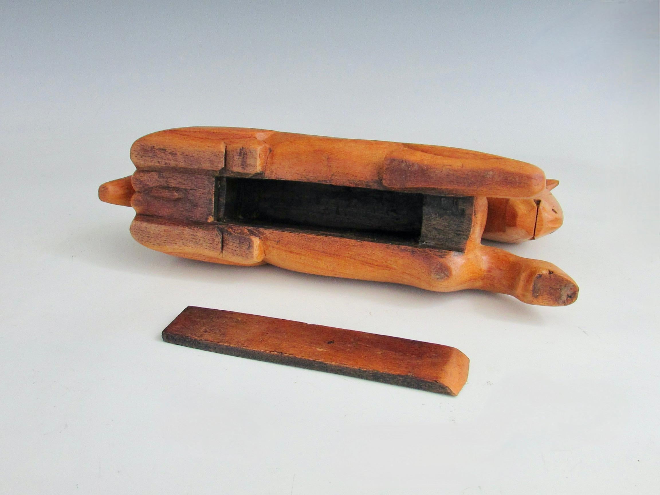 Equestrian theme hand carved wood horse sculpture with hidden compartment For Sale 7