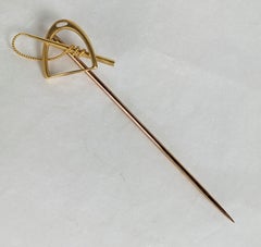 Equestrian Themed Gold Stickpin