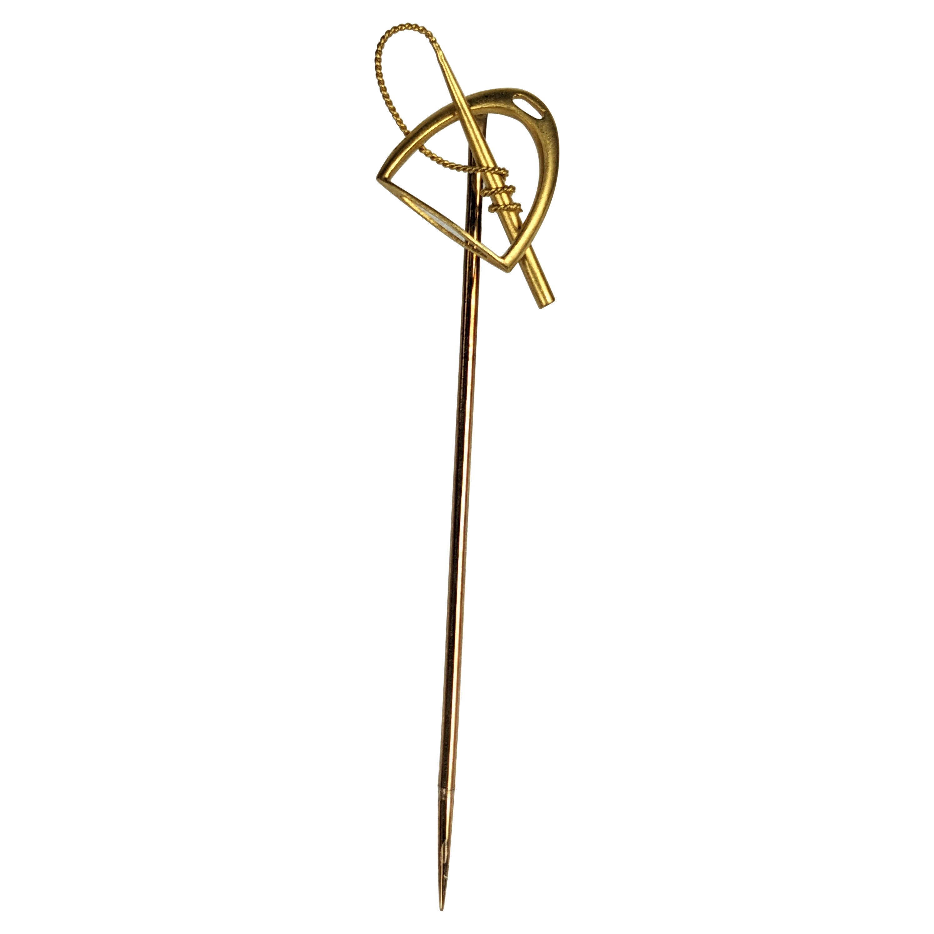 Equestrian Themed Gold Stickpin