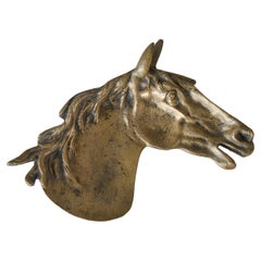 Equestrian Vide Poche in Patinated Sand Cast Brass 1960s