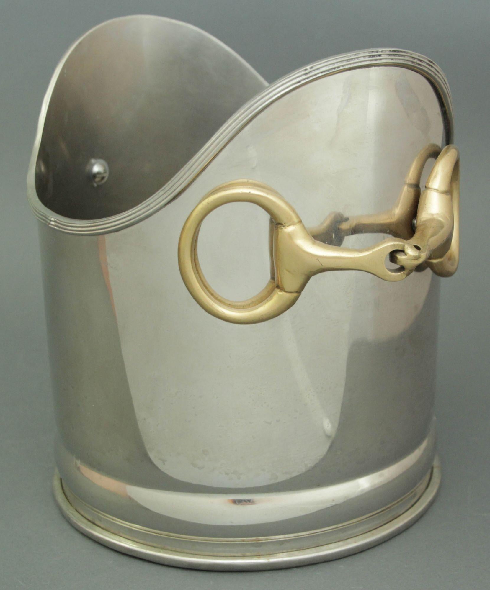 American Classical Equestrian Wine Champagne Cooler with Horse Bit Handle