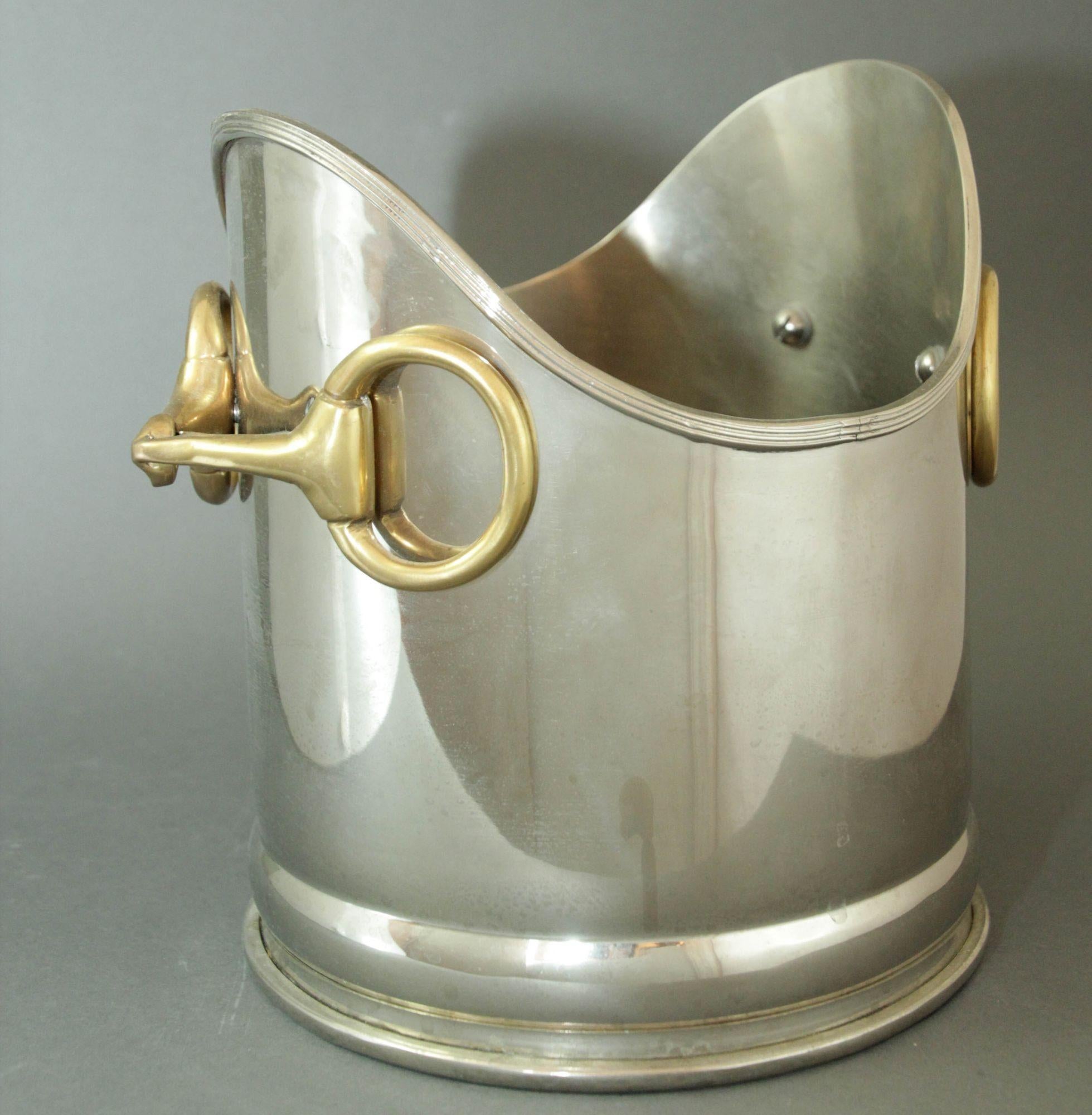 American Equestrian Wine Champagne Cooler with Horse Bit Handle