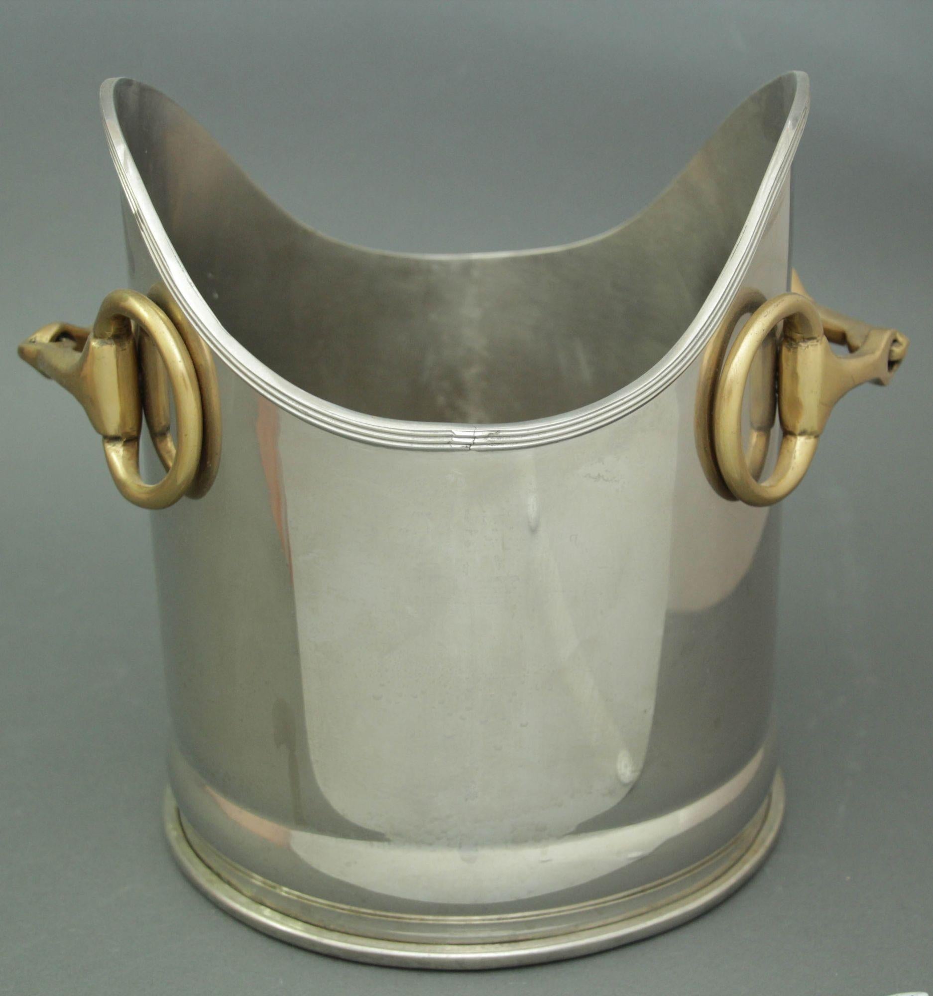 Equestrian Wine Champagne Cooler with Horse Bit Handle 2
