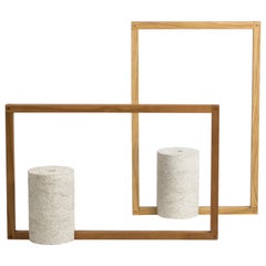 Equilibrante, Contemporary Storage Vessels or Sculptures in Marble and Wood