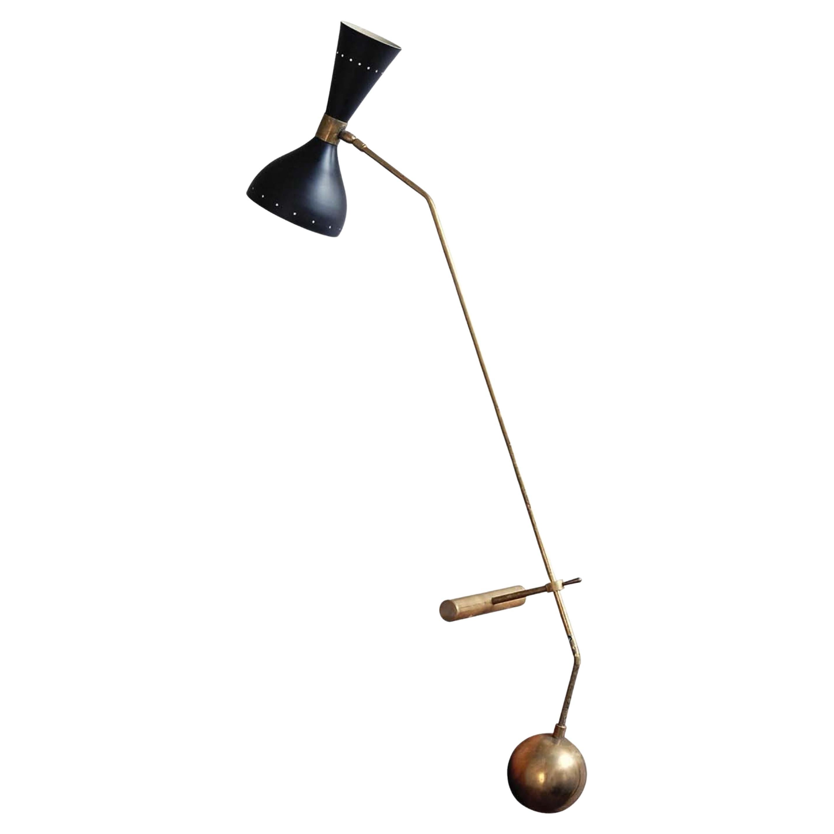 Equilibrista Brass Table Lamp For Sale
