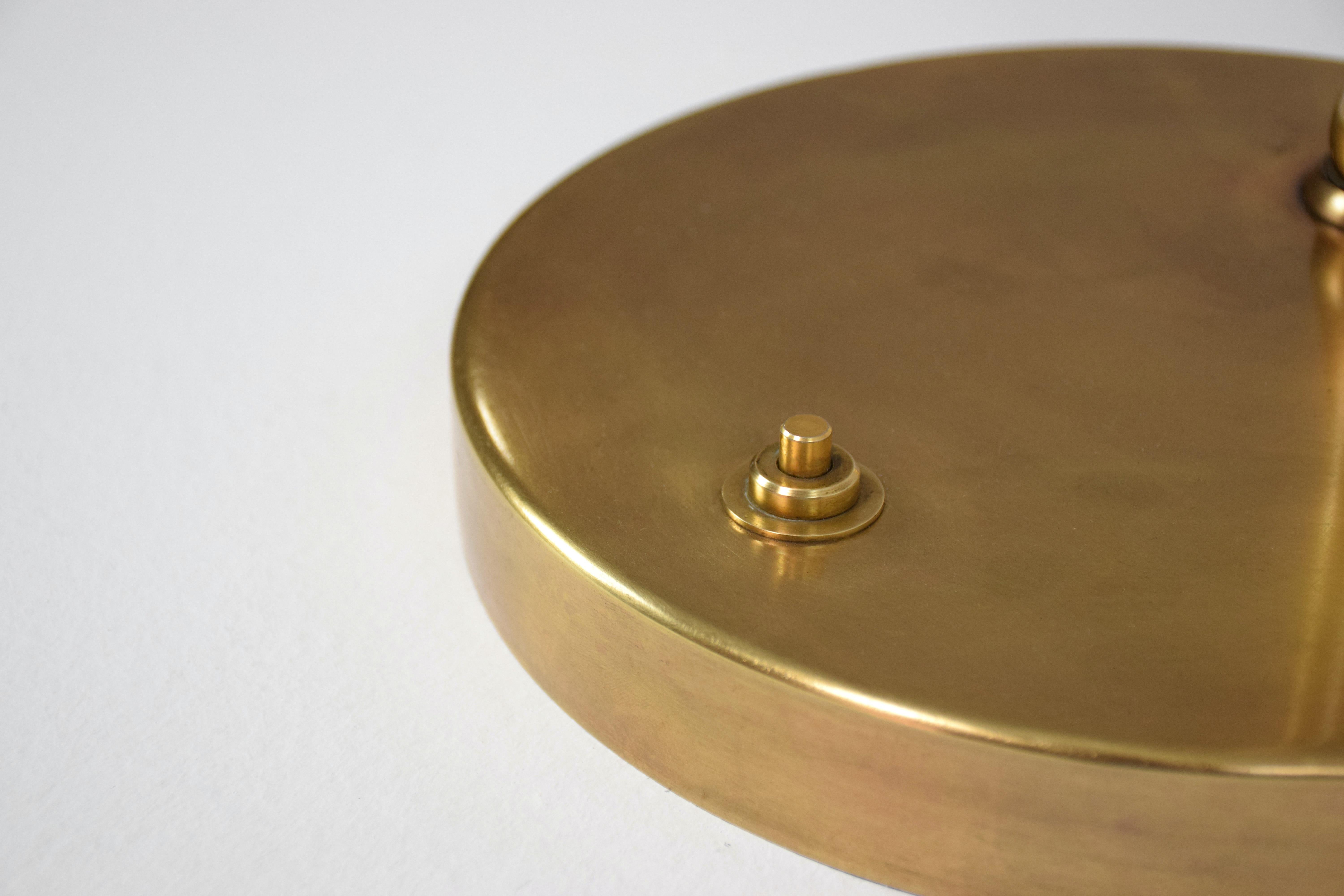 Ancora-P Contemporary Adjustable Brass Wicker Floor Lamp For Sale 4