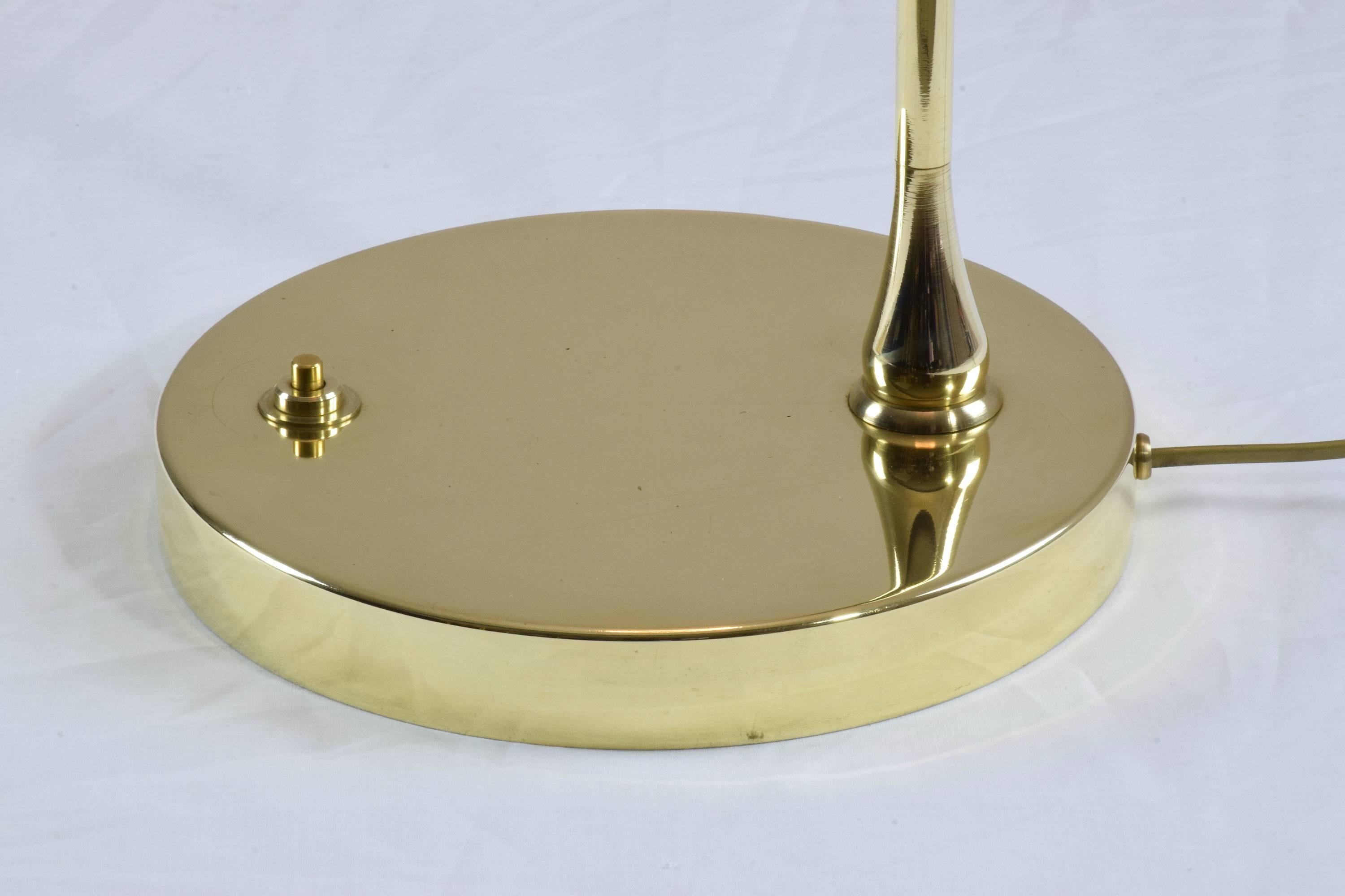 Modern Equilibrium-I Contemporary Handcrafted Adjustable Brass Floor Lamp