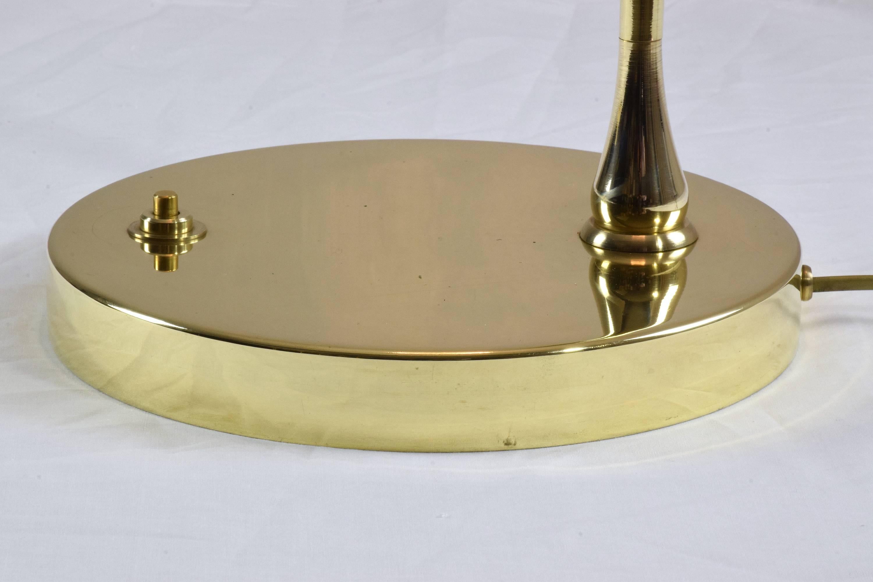 French Equilibrium-I Contemporary Handcrafted Adjustable Brass Floor Lamp