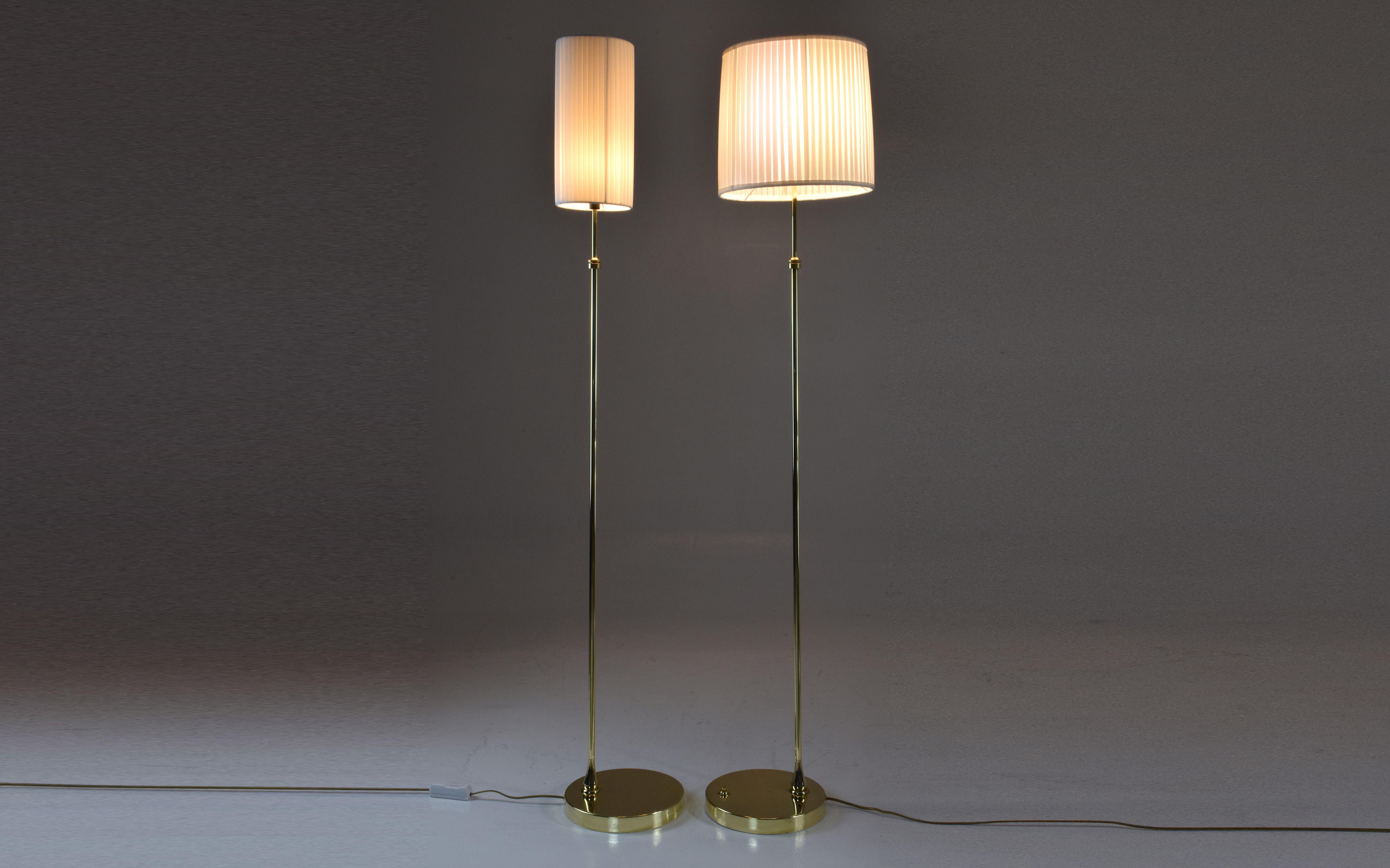 Equilibrium-I Contemporary Handcrafted Adjustable Brass Floor Lamp 2