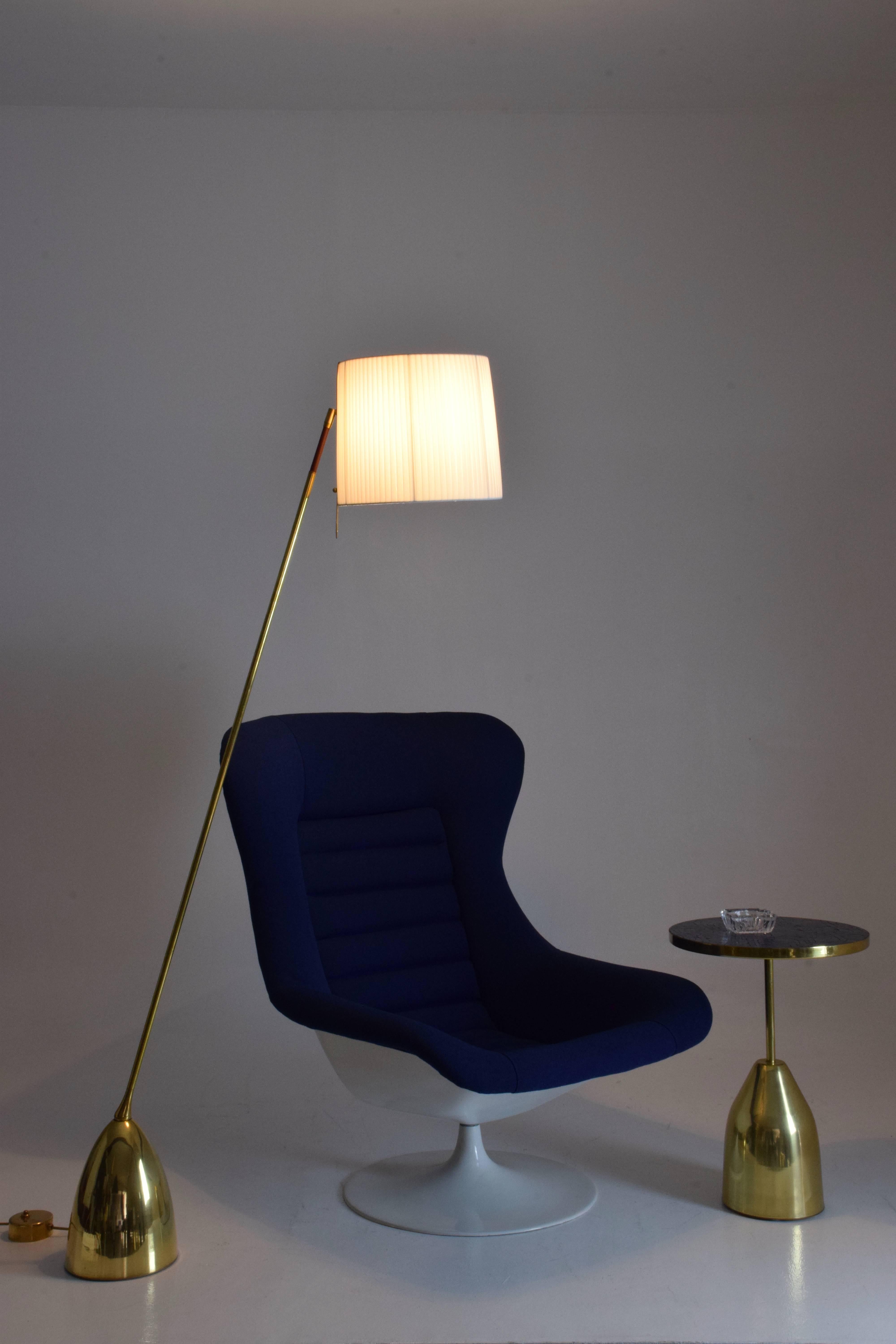 Organic Modern Equilibrium-IV Contemporary Tall Articulating Brass Floor Lamp, Flow Collection