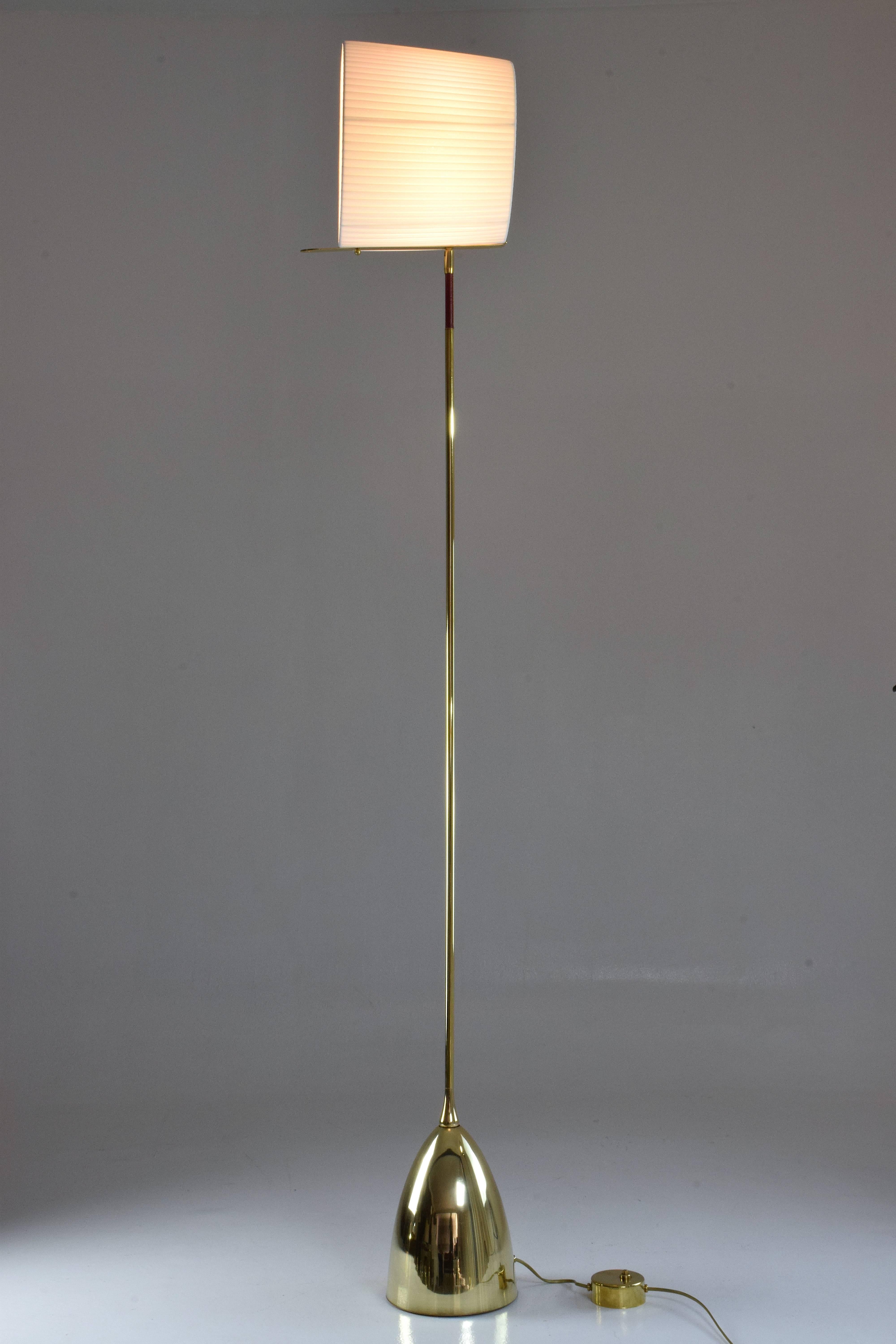 contemporary brass floor lamp