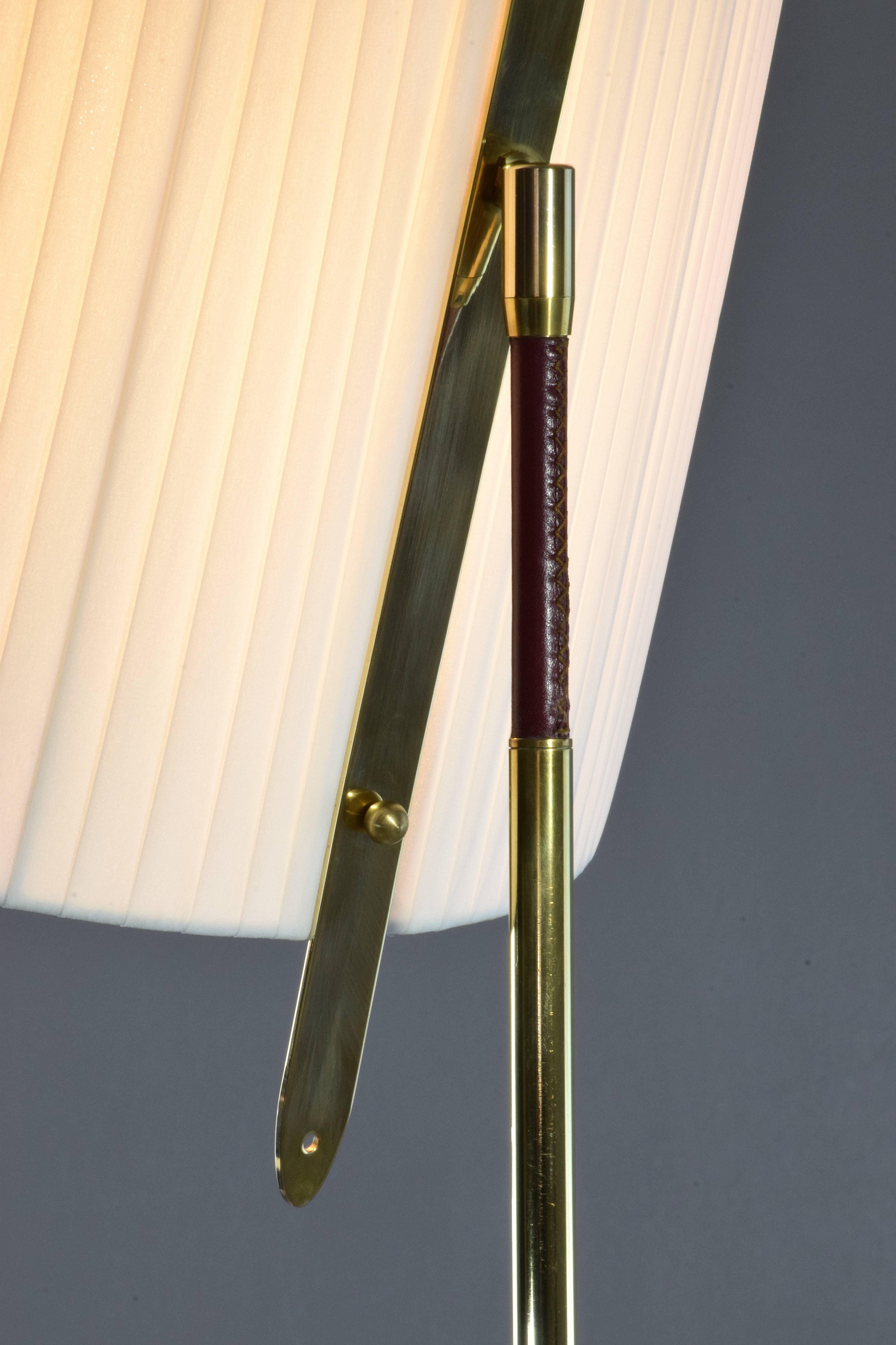 Equilibrium-IV Contemporary Tall Articulating Brass Floor Lamp, Flow Collection 3