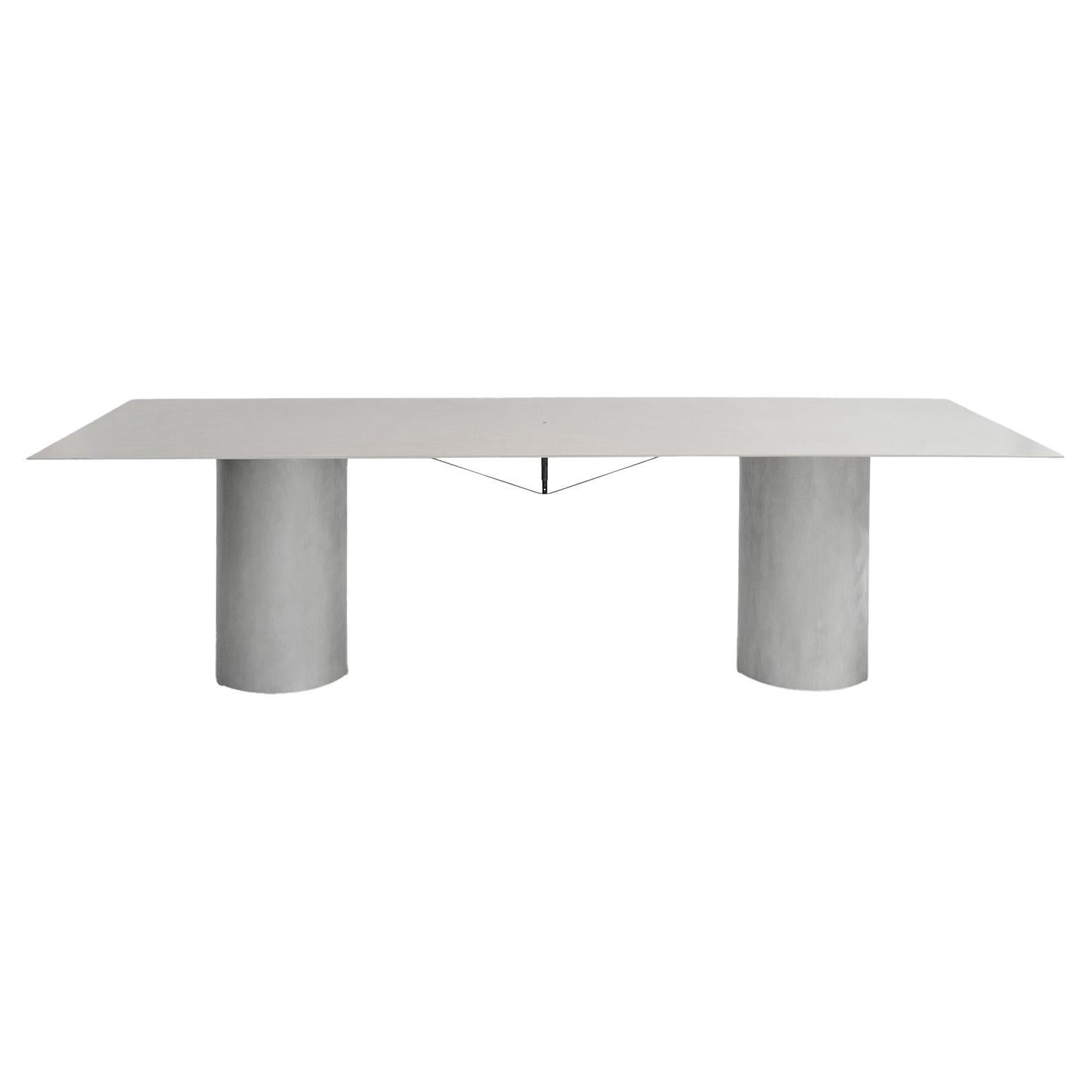 Equilibrium, rechteckiger Tisch aus Aluminium von Guglielmo Poletti