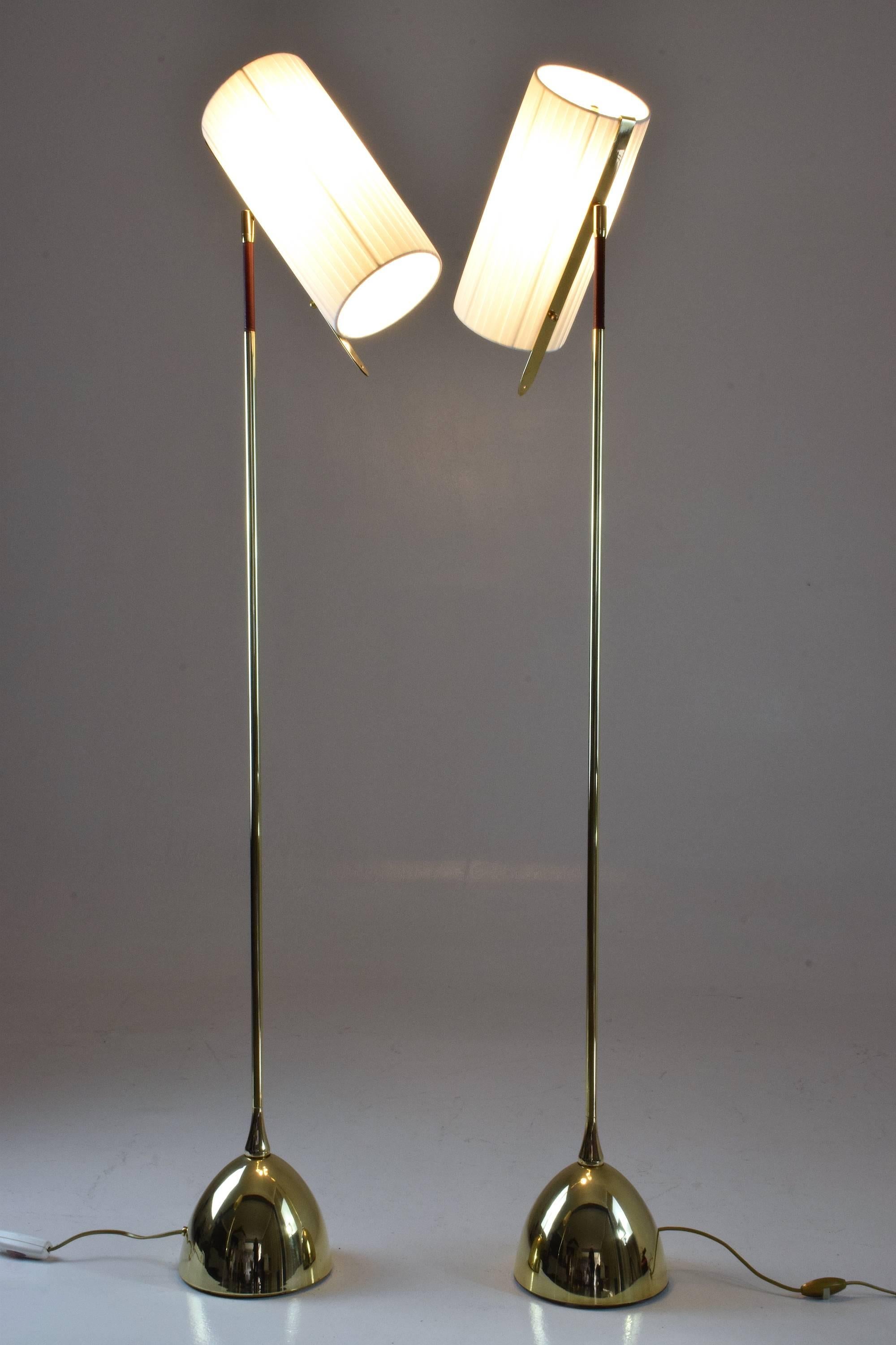 Brass Equilibrium-V MI Contemporary Floor Lamp, Flow Collection