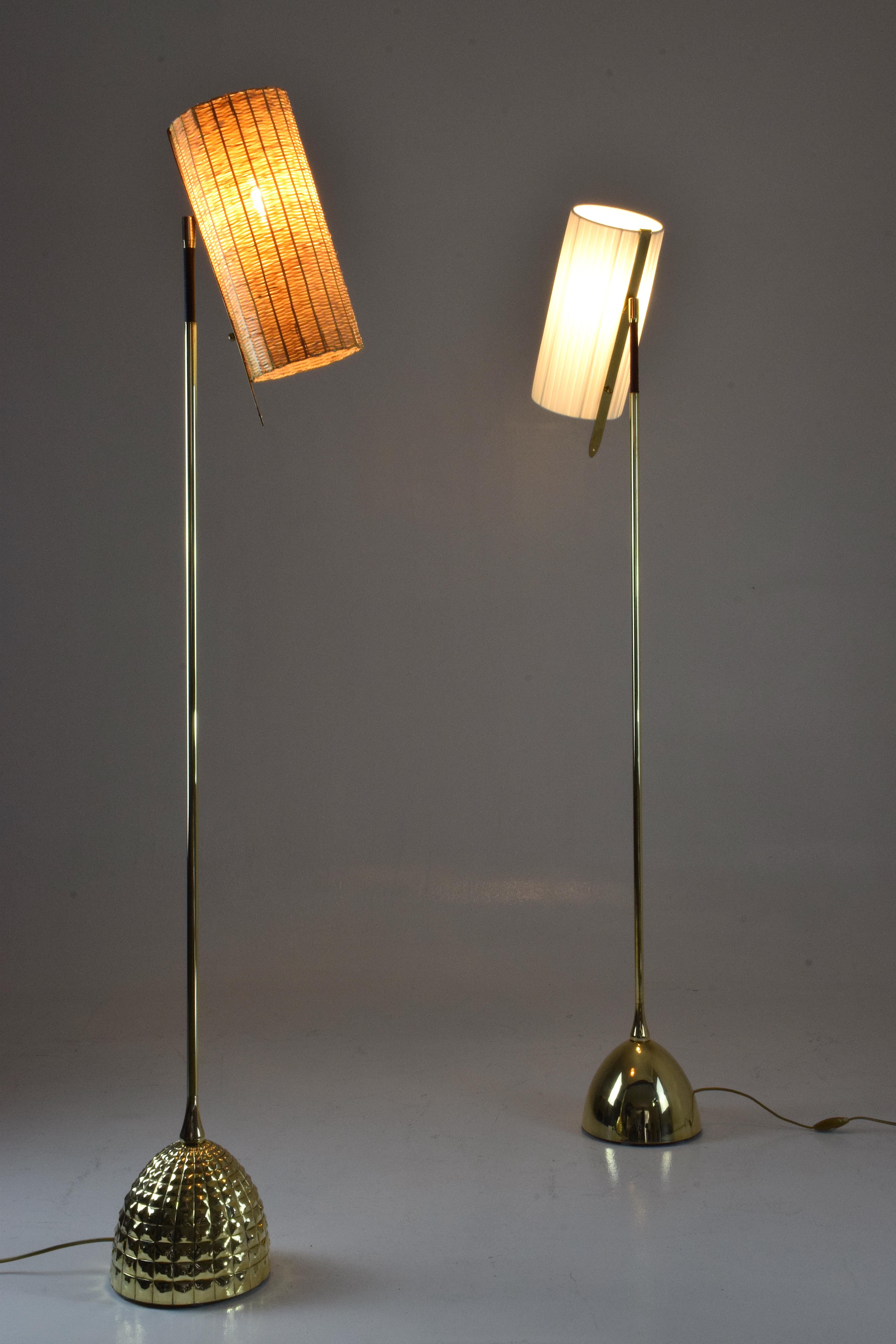 Equilibrium-VI Contemporary Handcrafted Articulating Brass Leather Floor Lamp 12