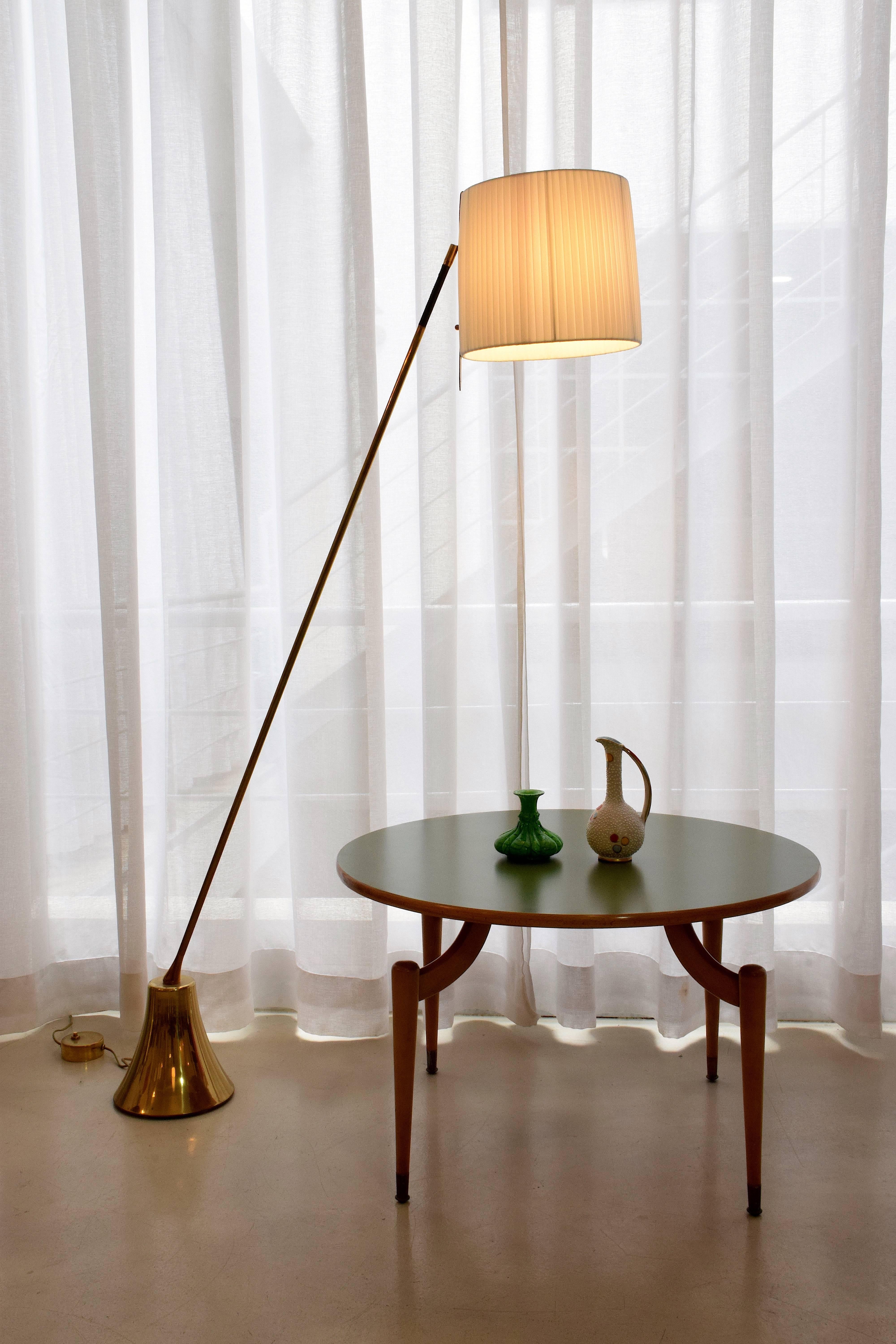 Equilibrium-VII Tall Brass Articulating Floor Lamp, Flow Collection 3