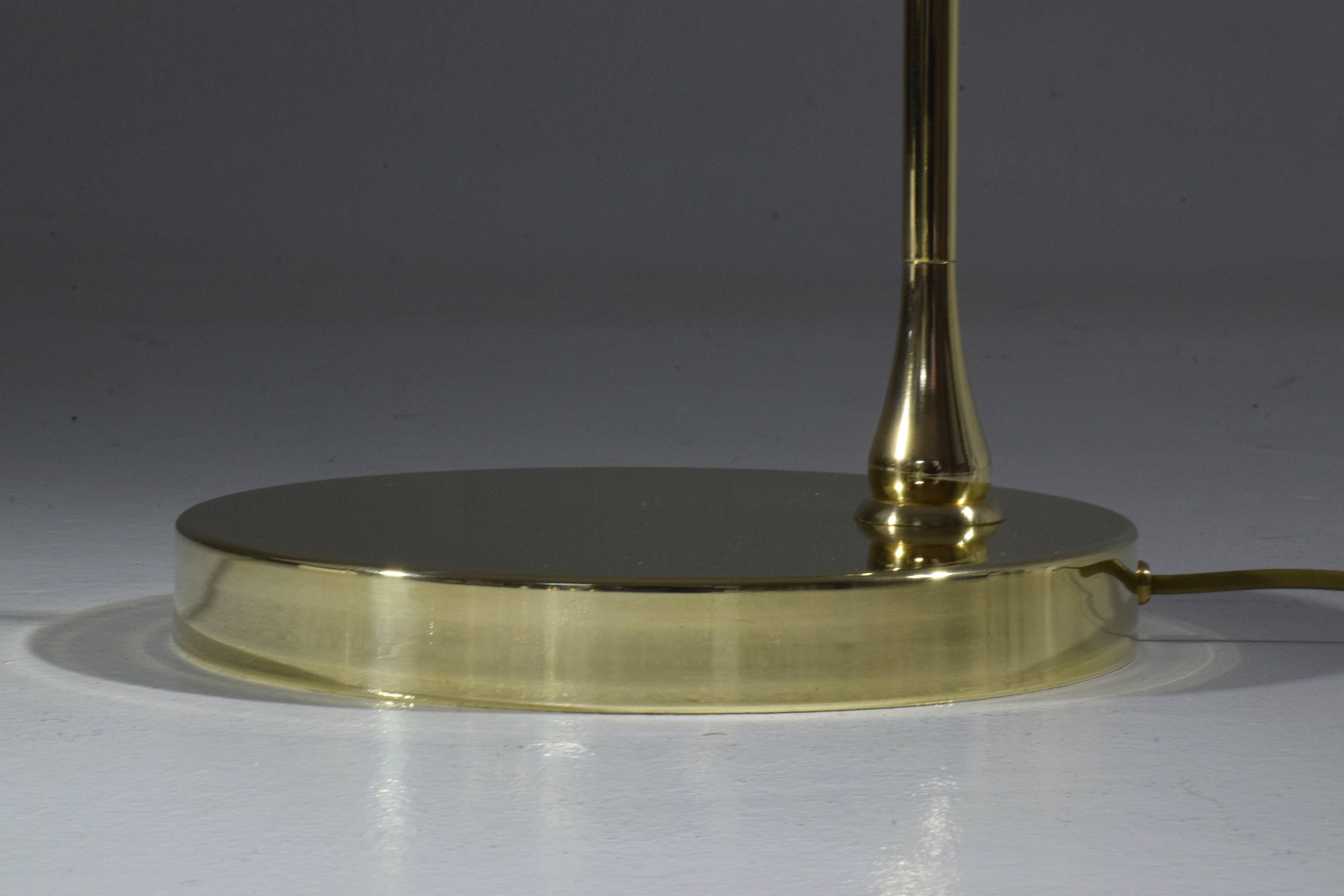 Equilibrium-I Contemporary Handcrafted Adjustable Brass Floor Lamp 3