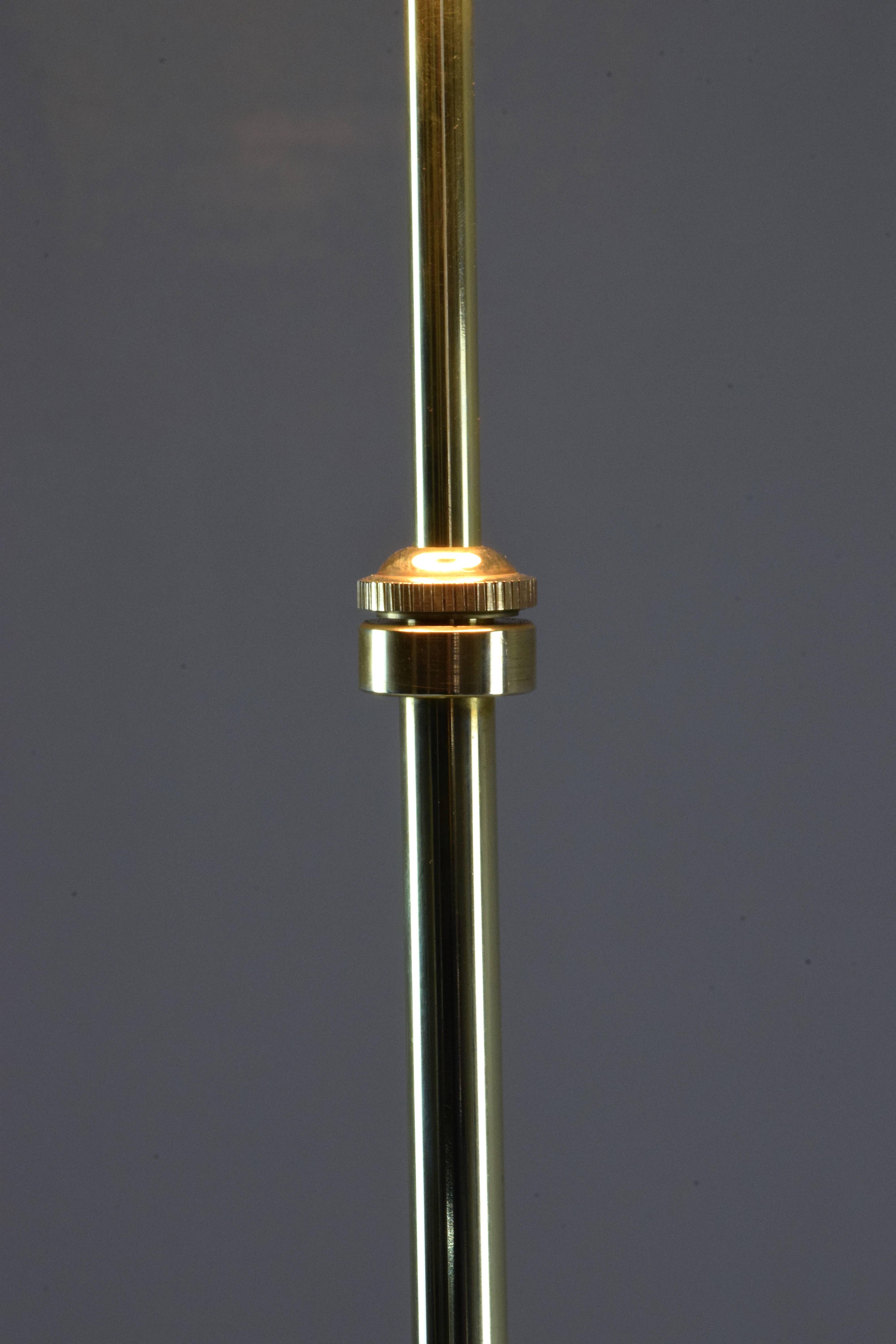Equilibrium-I Contemporary Handcrafted Adjustable Brass Floor Lamp 1