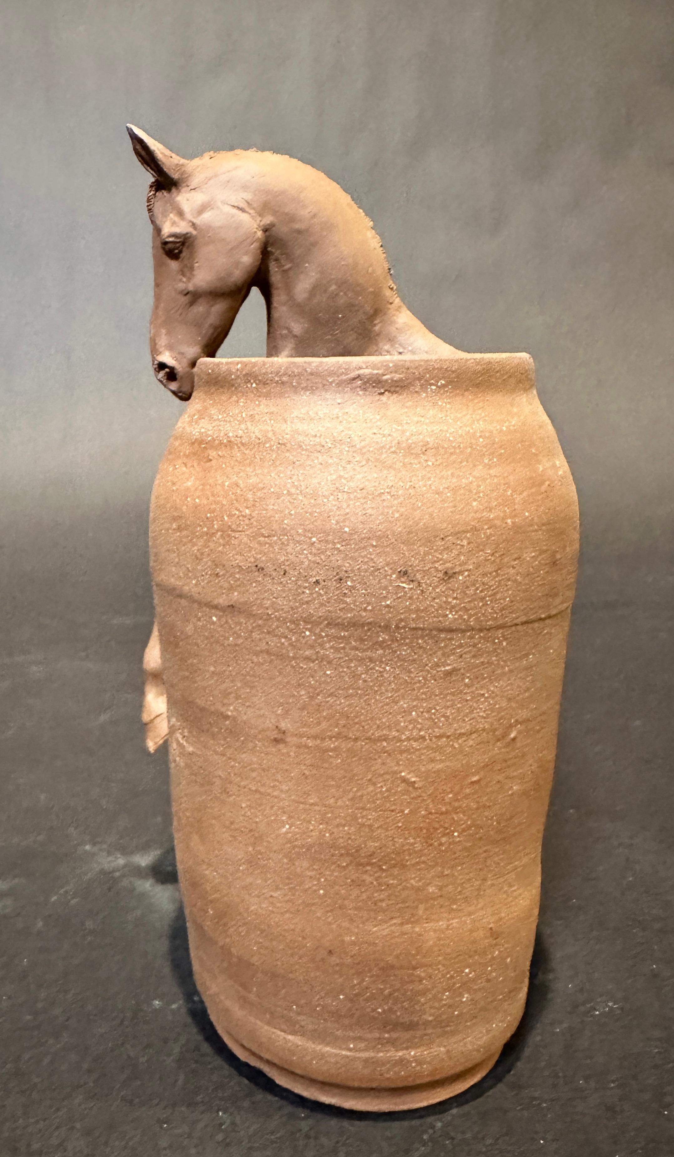 Américain Vase figuratif Equine de Beverly Zimmer en vente