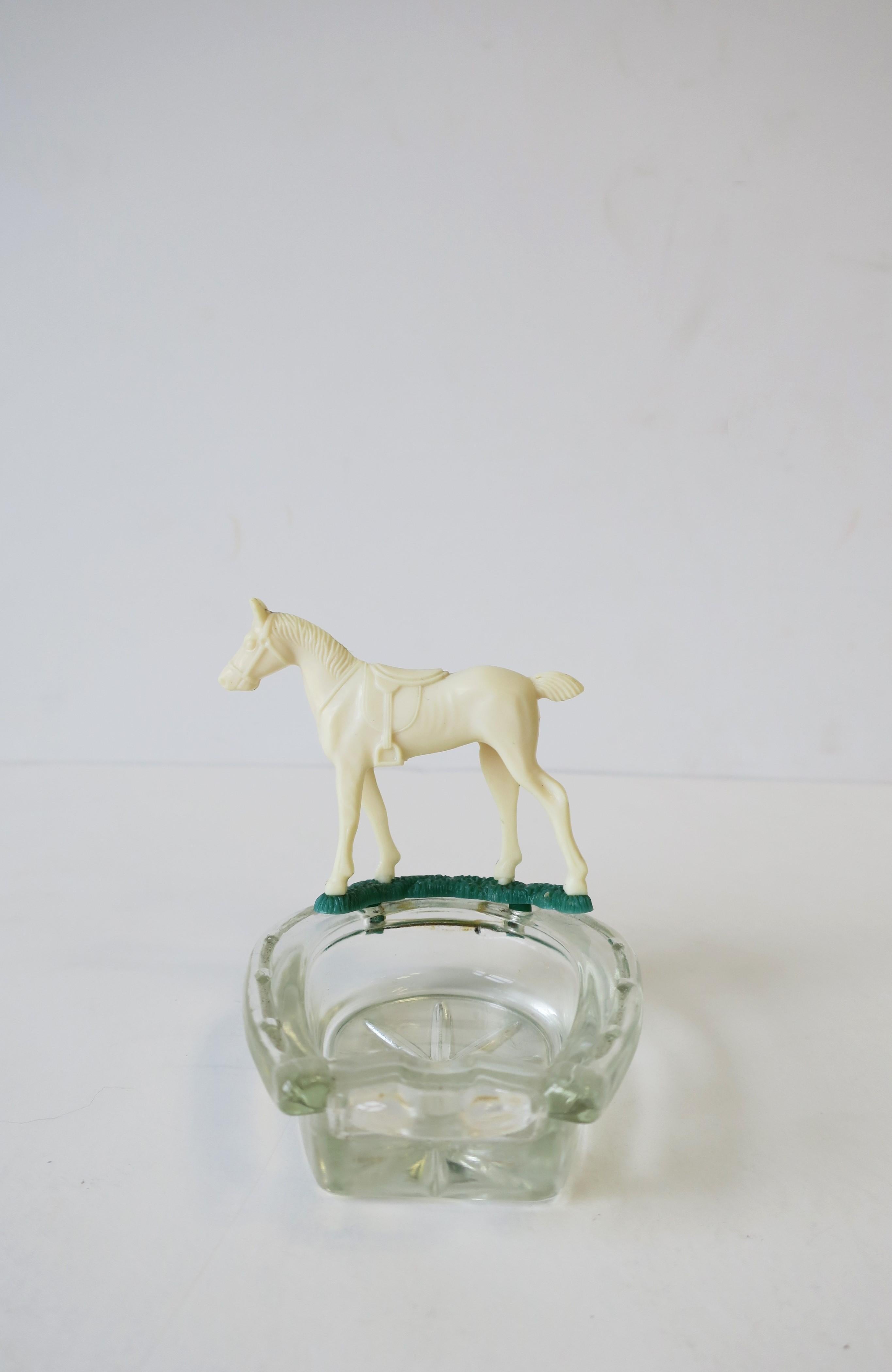 Equine Horse and Horseshoe Trinket Jewelry Dish Ashtray 2