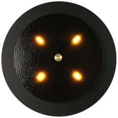 Equinox Circular Wall Sconce with Hand-Rolled Glass Front Plate, by Studio Dunn