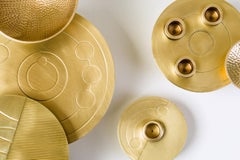 Art Deco Handmade Milled-Brass Candle Holder