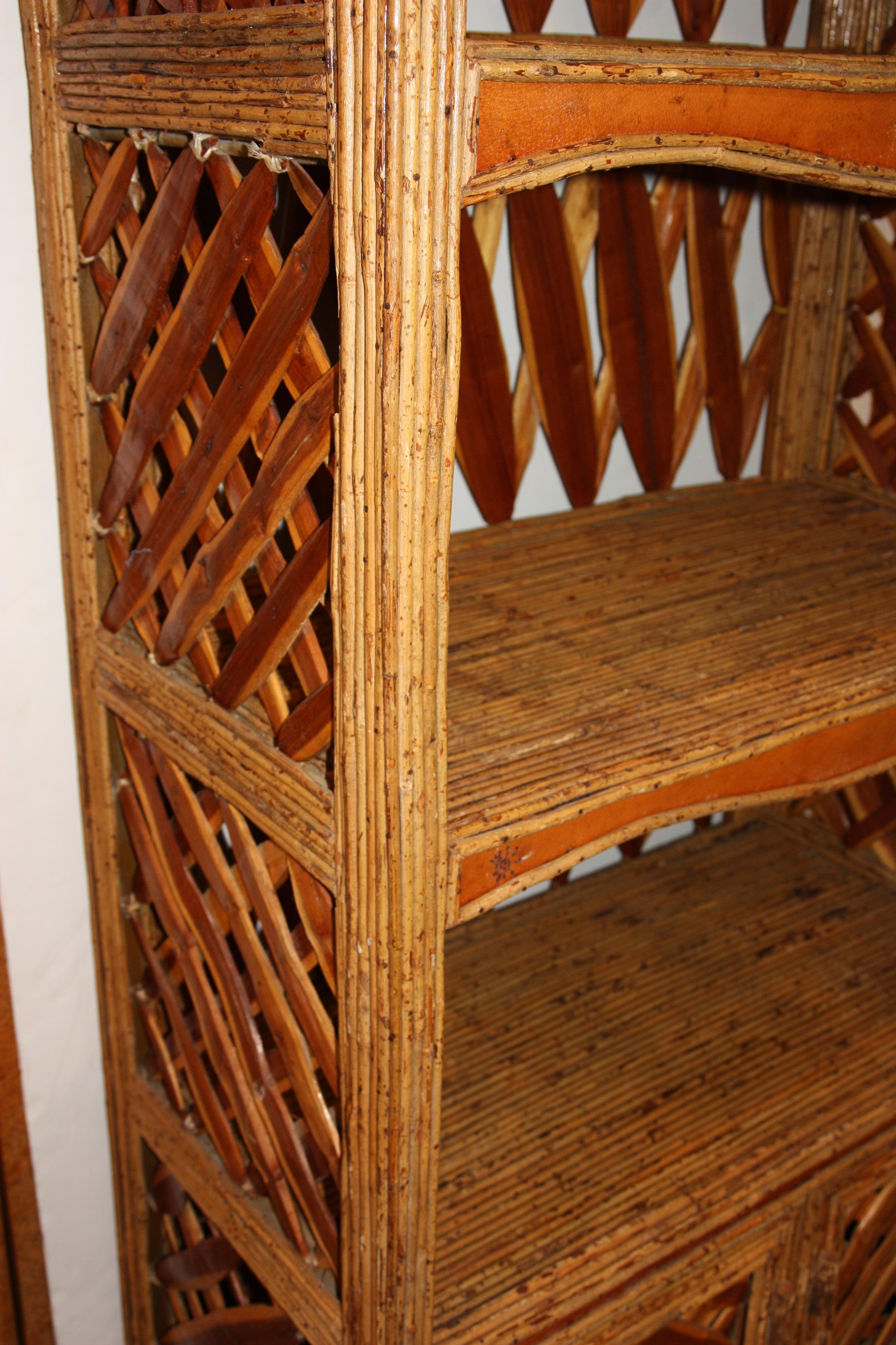 Equipale furniture brings with it a remarkable rustic Mexican flair. This handmade rustic case piece is crafted using tanned pigskin for the lining and Mexican cedar strips for the structure.
 