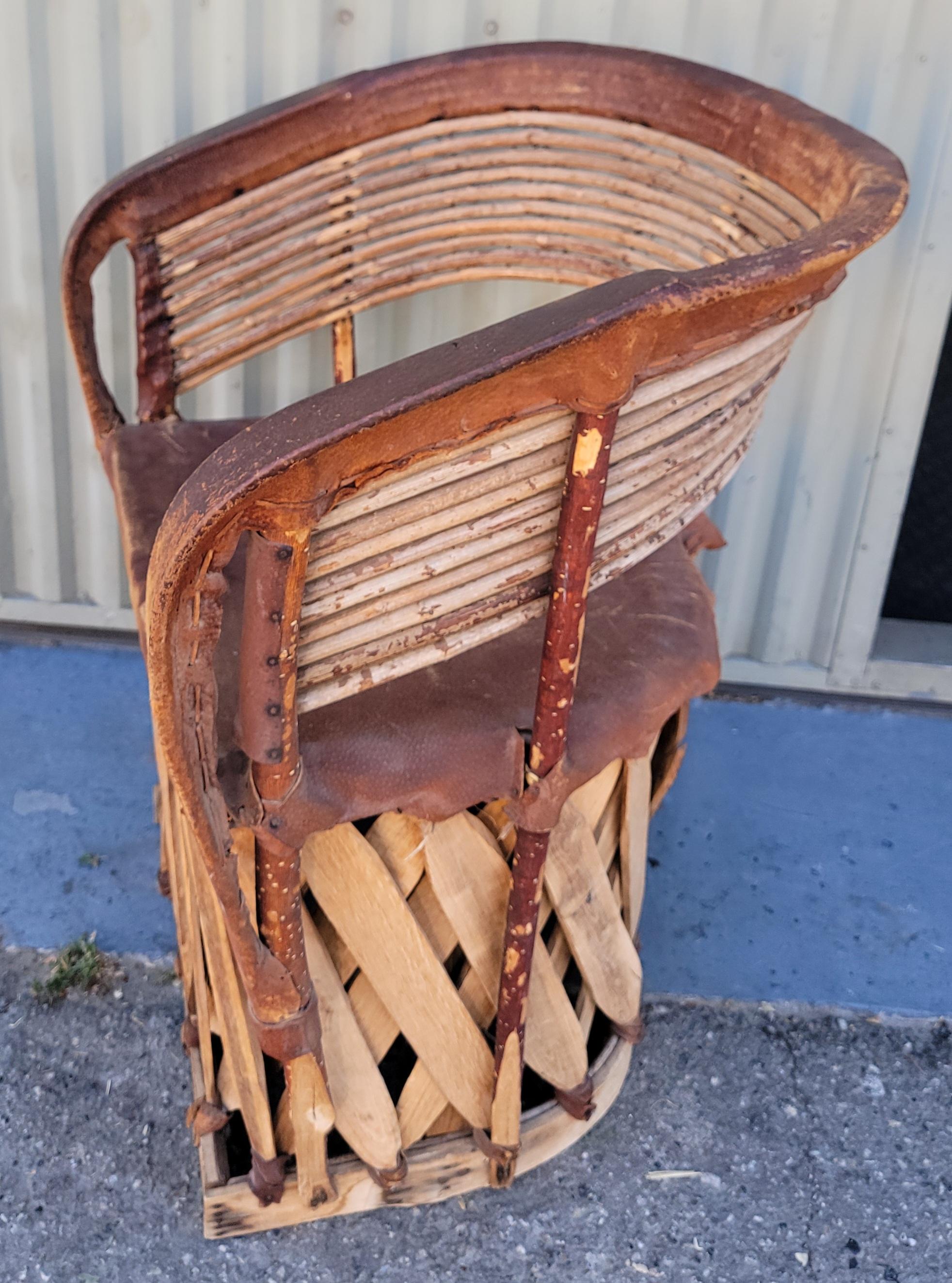 Stile Adirondack Equipale   Sedia messicana Hand Made in vendita