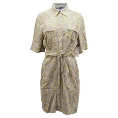 Equipment Axelle Belted Printed Crepe Dress in Multicolor Viscose