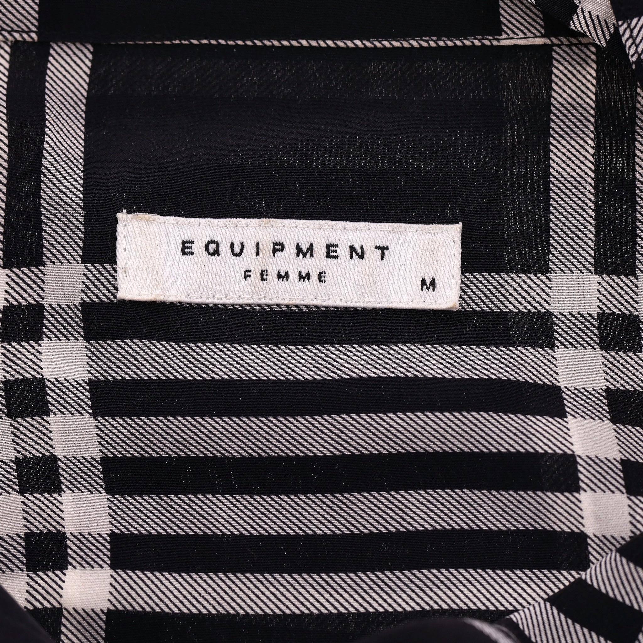 Equipment Checked Silk Shirt For Sale 1