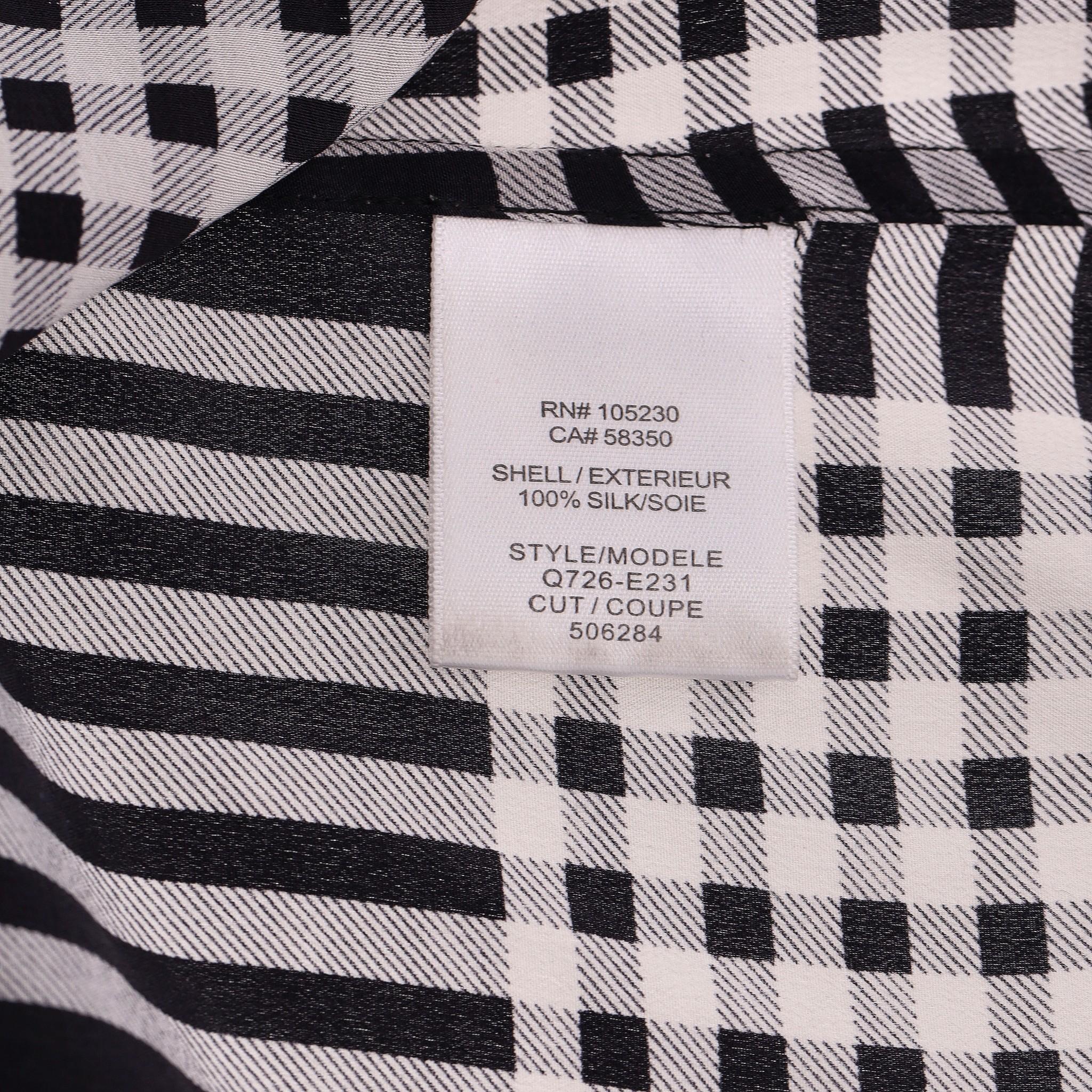 Equipment Checked Silk Shirt For Sale 2