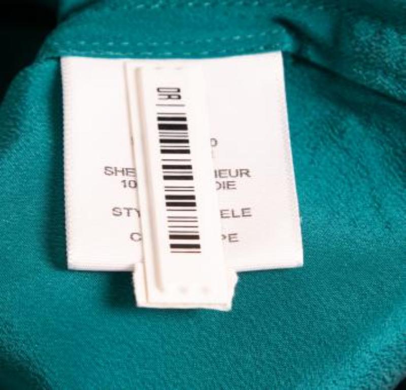 Equipment Femme Everglade Blu Seta Charmeuse Tegan Shirt Dress XS in vendita 7