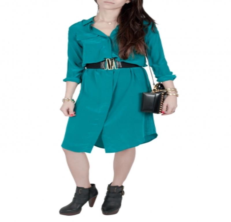 Equipment Femme Everglade Blu Seta Charmeuse Tegan Shirt Dress XS in vendita 2
