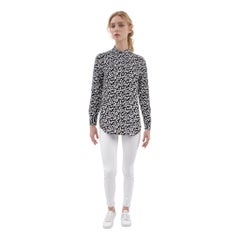 Equipment Heart Print Silk Shirt