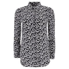 Equipment Heart Print Silk Shirt