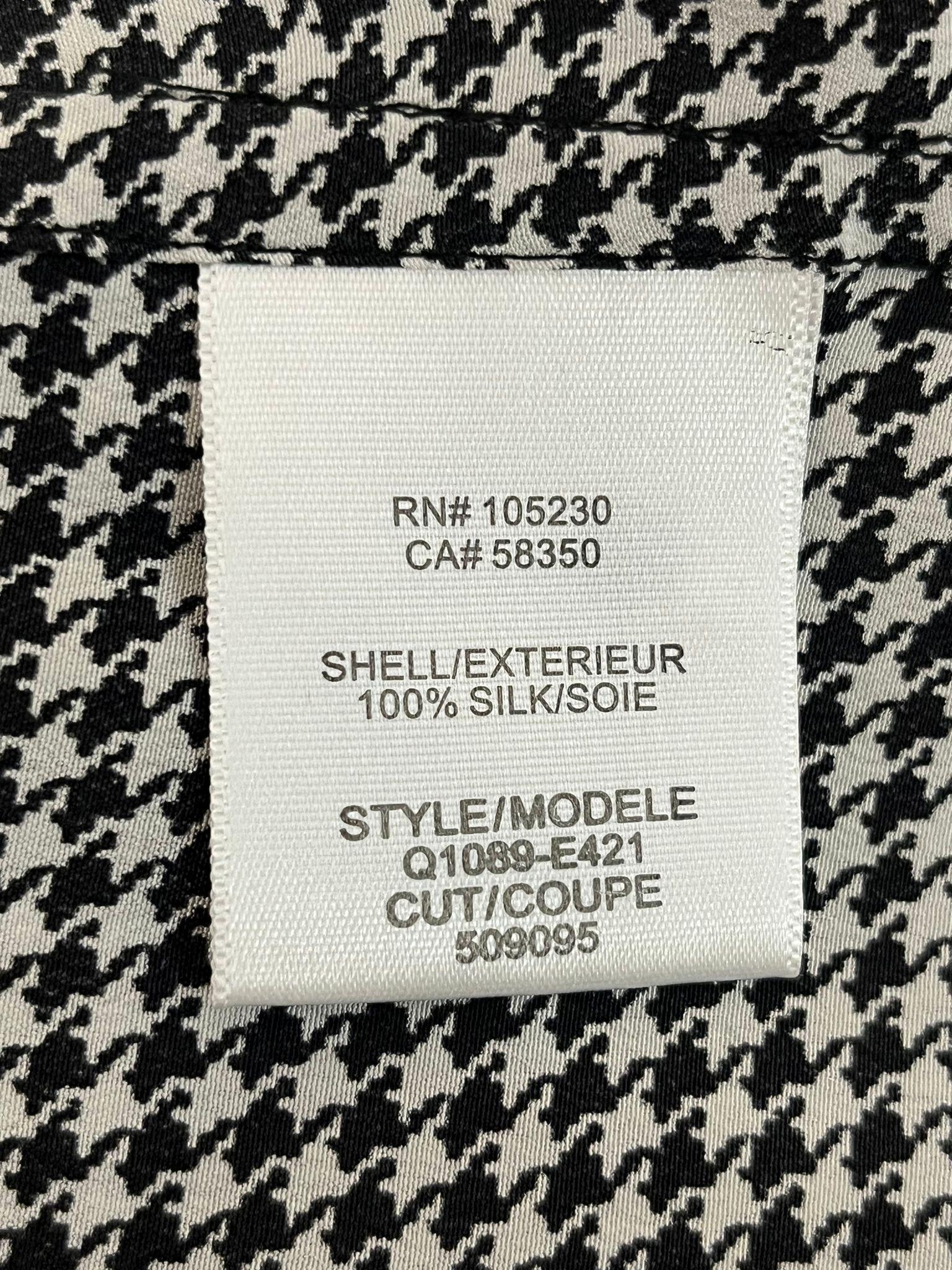 Equipment Houndstooth Silk Shirt For Sale 2