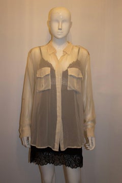 Equipment Elfenbeinfarbenes Seidenhemd