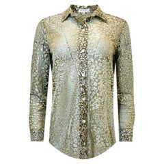 Equipment Metallic Leopard Lace Shirt