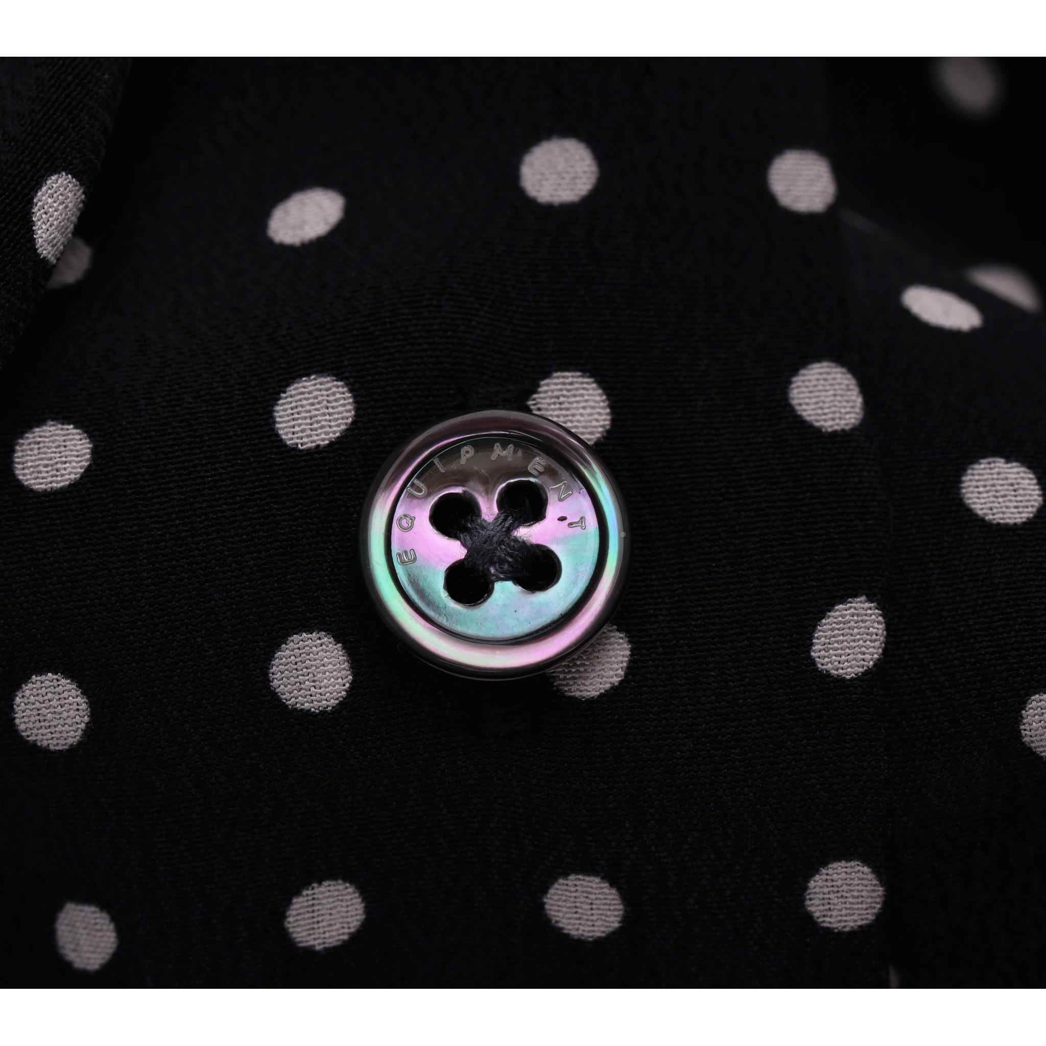 Women's Equipment Polka-Dot Print Silk Shirt For Sale