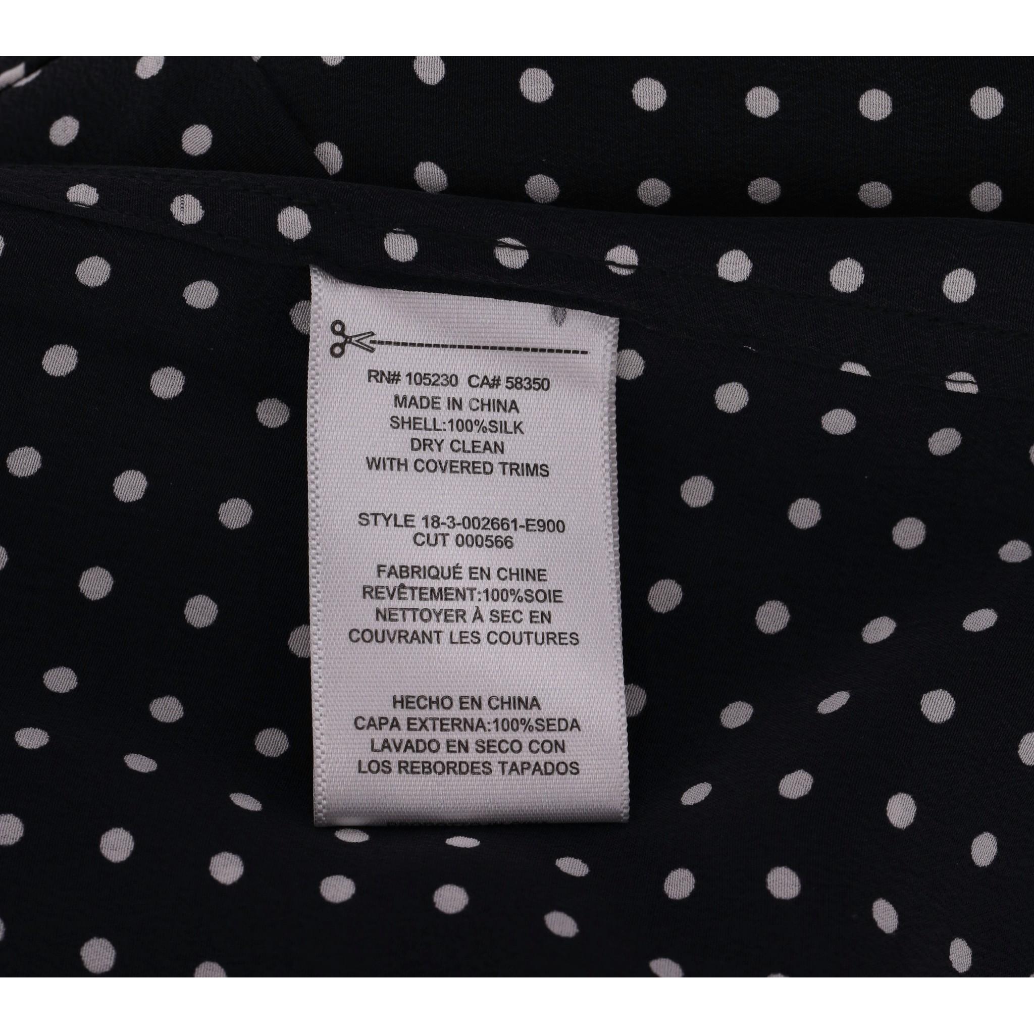Equipment Polka-Dot Print Silk Shirt For Sale 2