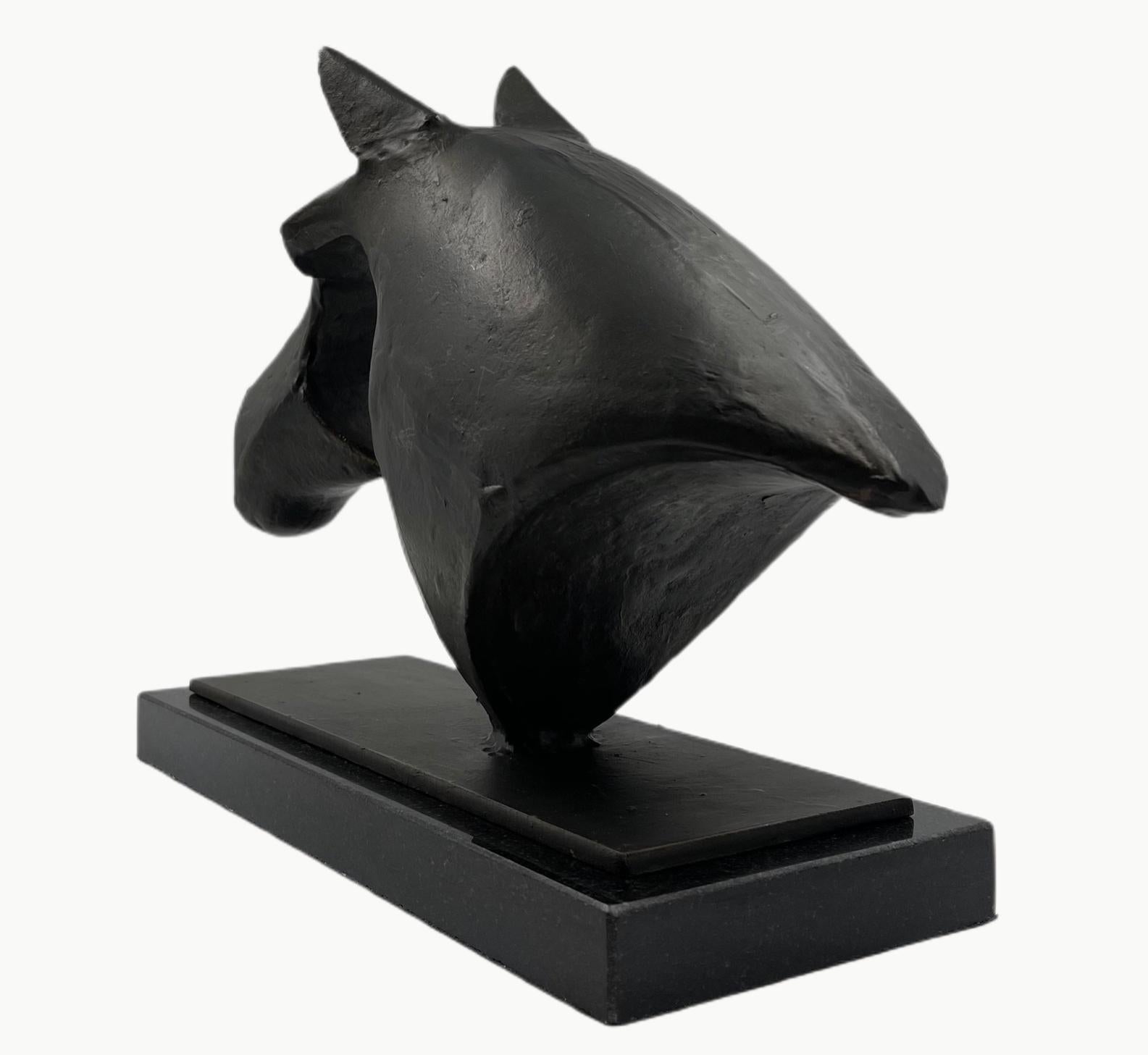 Modern Equus Bronze Sculpture on Marble Plinth For Sale