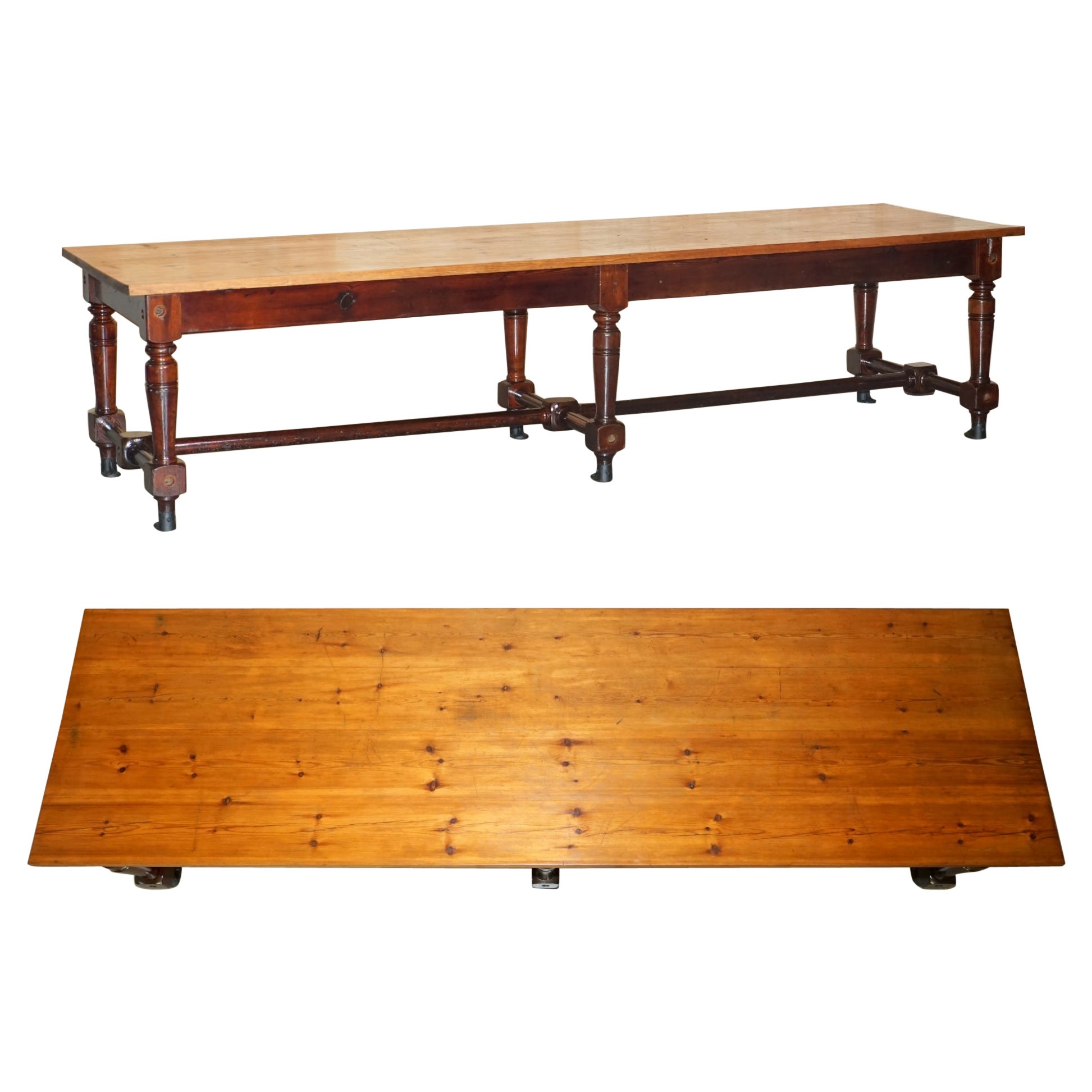 ER STAMPED CROWN ESTATE ViCTORIAN SHIPS REFECTORY DINING TABLE BRONZE FEEt