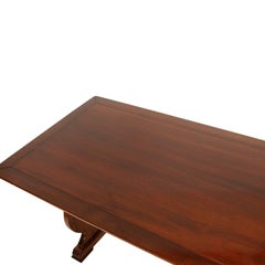 Era Art Deco Elegant Italian Frattino Table All Massive Oak Polished to Wax