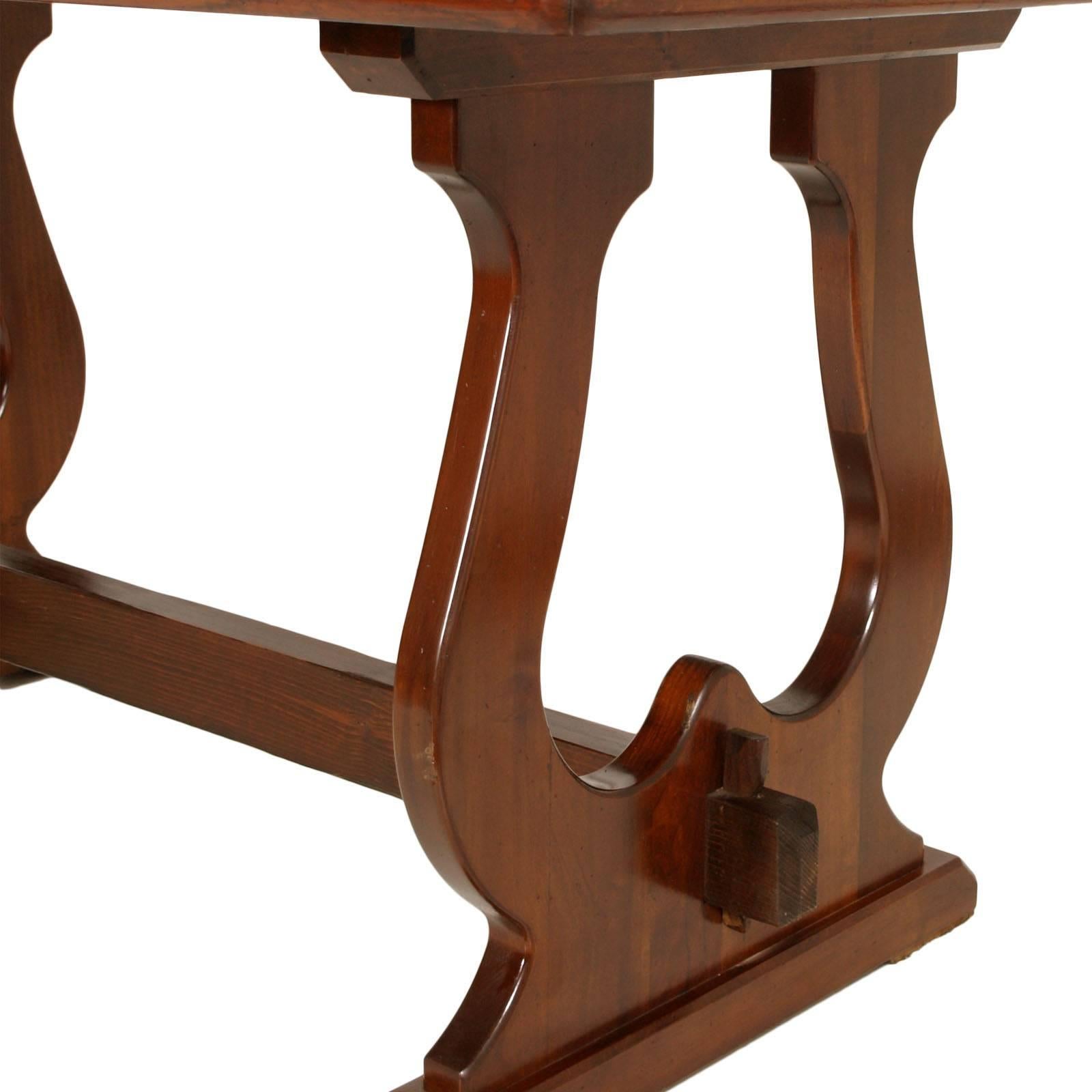 Eleganter italienischer Frattino-Tisch aus massiver Eiche, poliert auf Wachs, Art déco-Ära (Italienisch) im Angebot