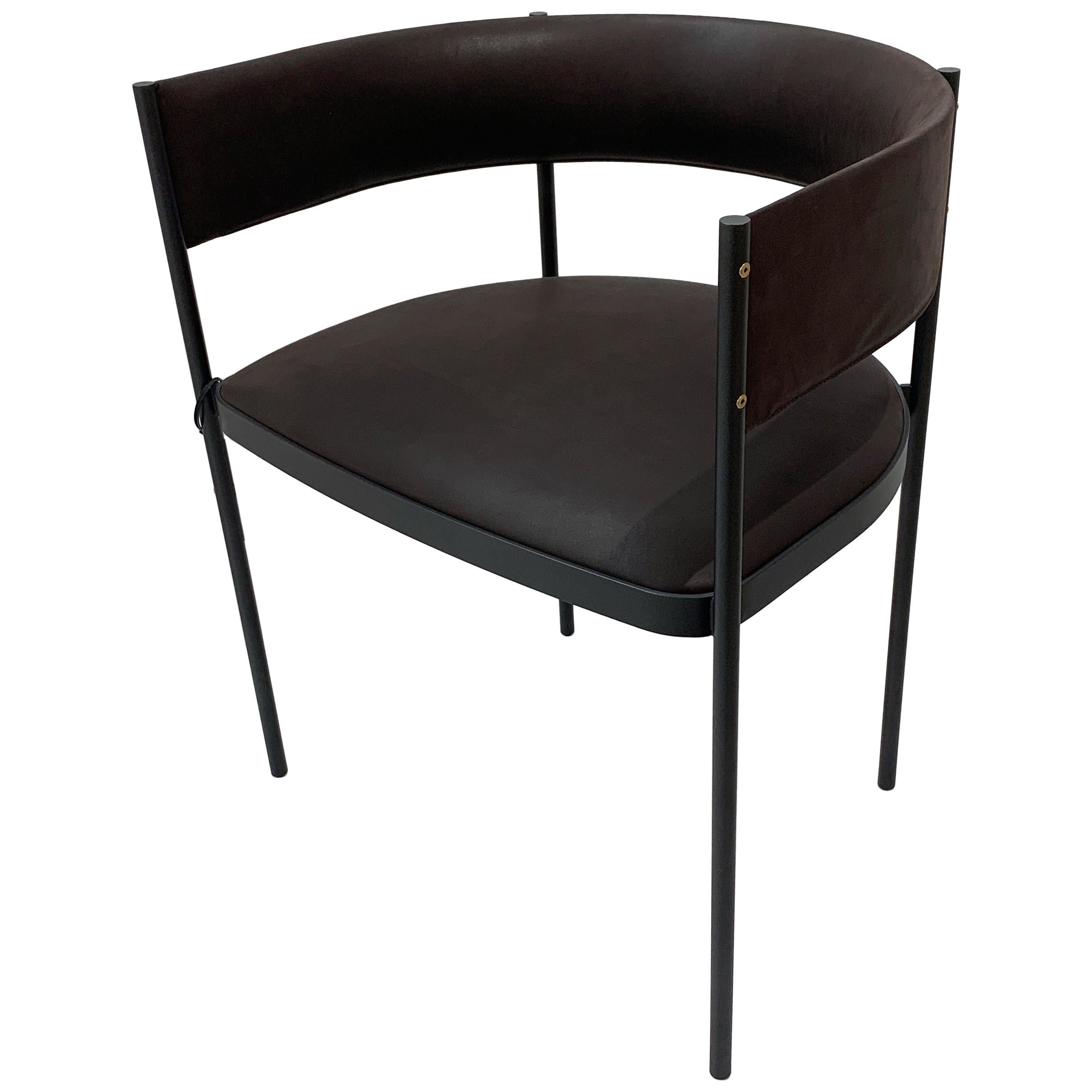 Era Dining Chair in leather For Sale